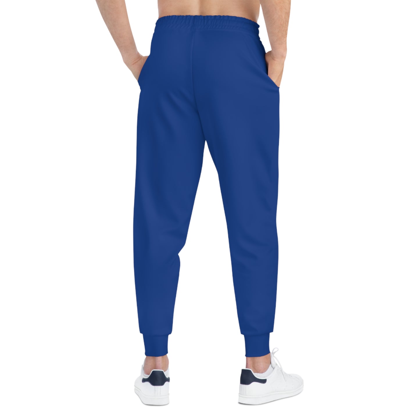 Blue Athletic Joggers with Vertical 'Ndeavu' Graphic - Casual Sportswear
