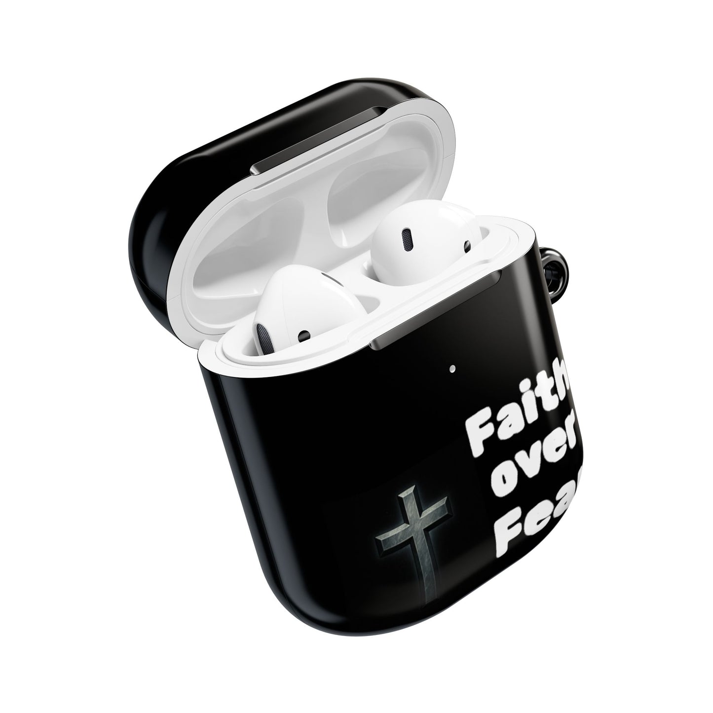 Faith Over Fear AirPod Case — Christian Cross Protective Cover