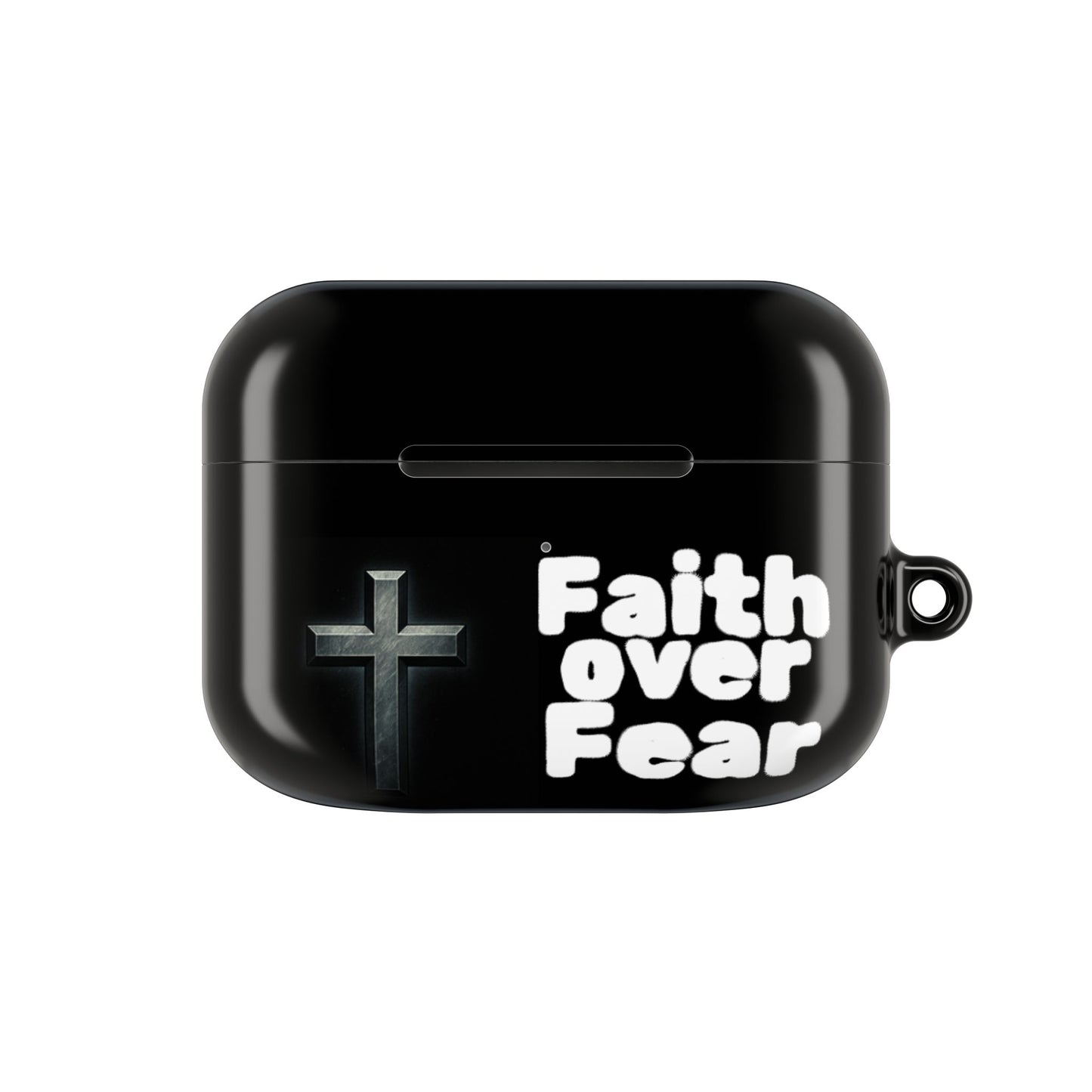 Faith Over Fear AirPod Case — Christian Cross Protective Cover
