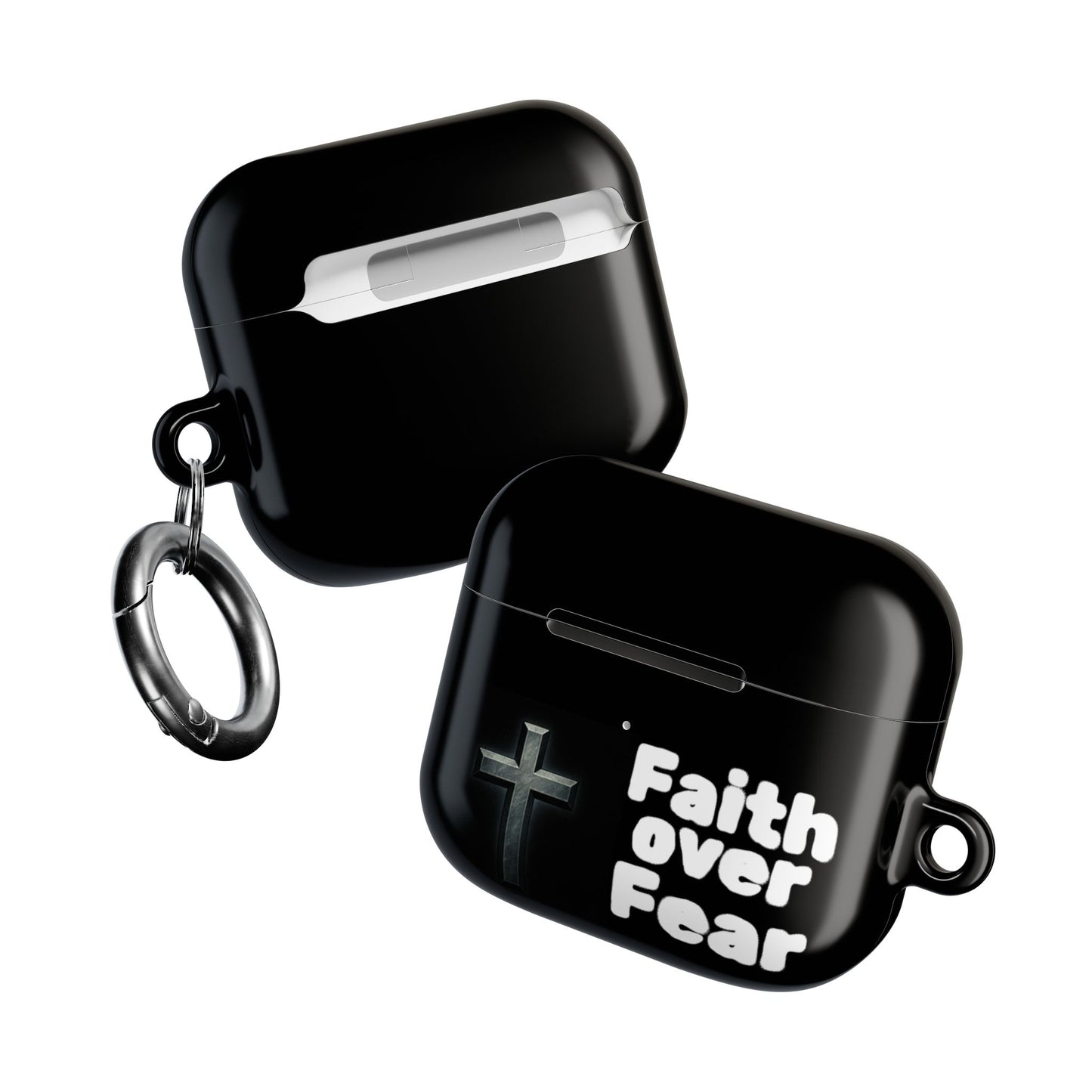 Faith Over Fear AirPod Case — Christian Cross Protective Cover
