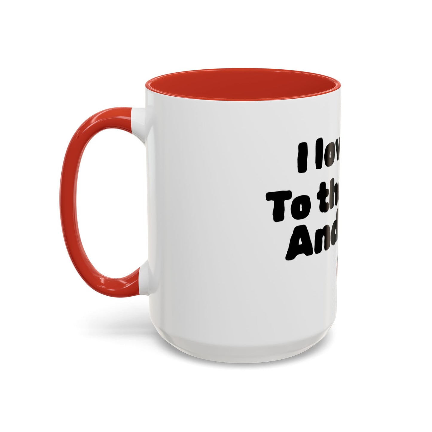 Accent Coffee Mug — "I Love You to the Moon and Back" Romantic Black-Accent Coffee Mug