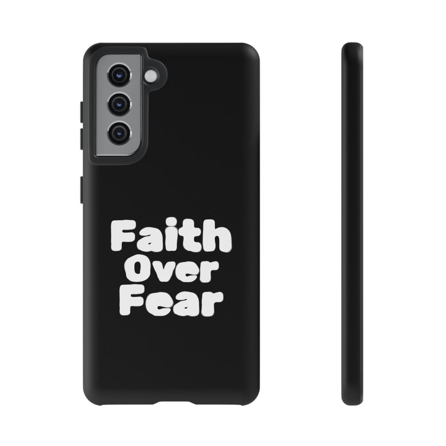Faith Over Fear Phone Case, Inspirational Case, Motivational Gift, Tough Phone Cover, Unique Cell Protector, Modern Design
