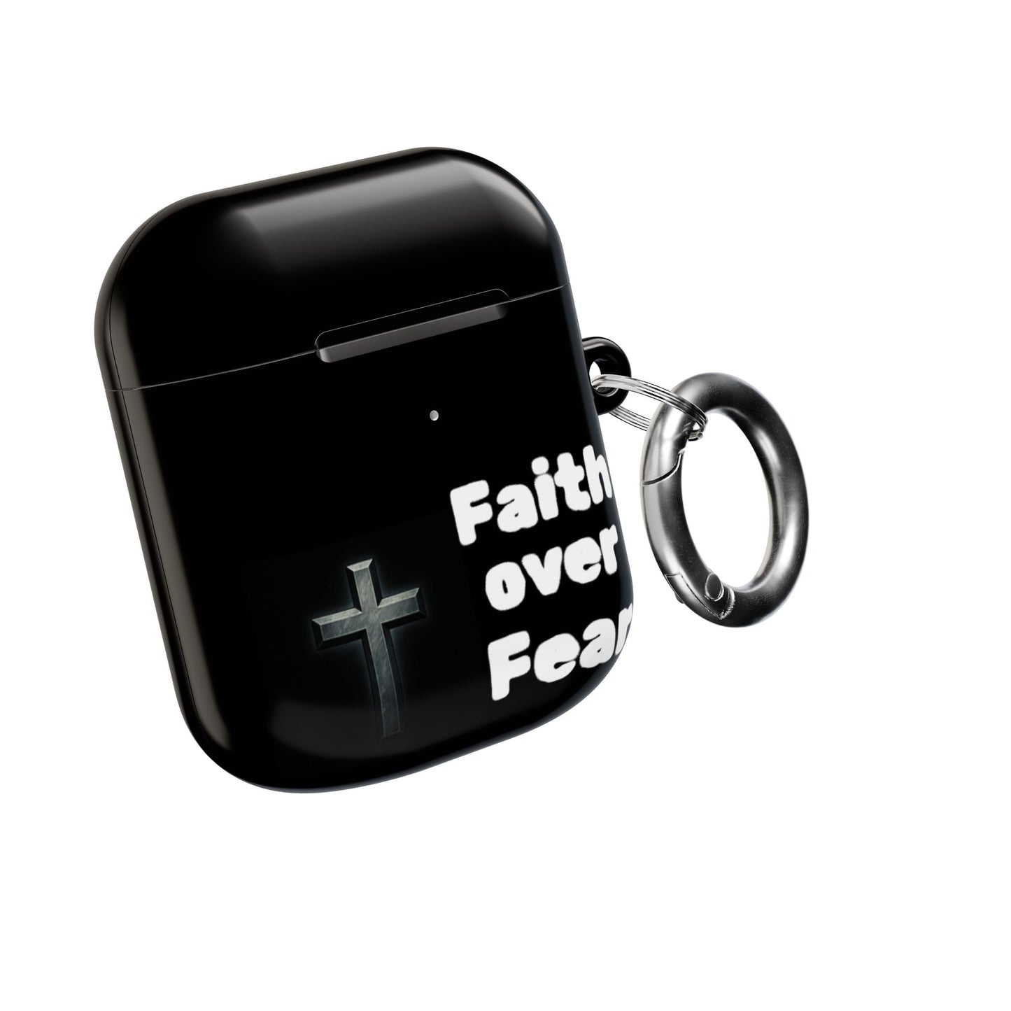 Faith Over Fear AirPod Case — Christian Cross Protective Cover