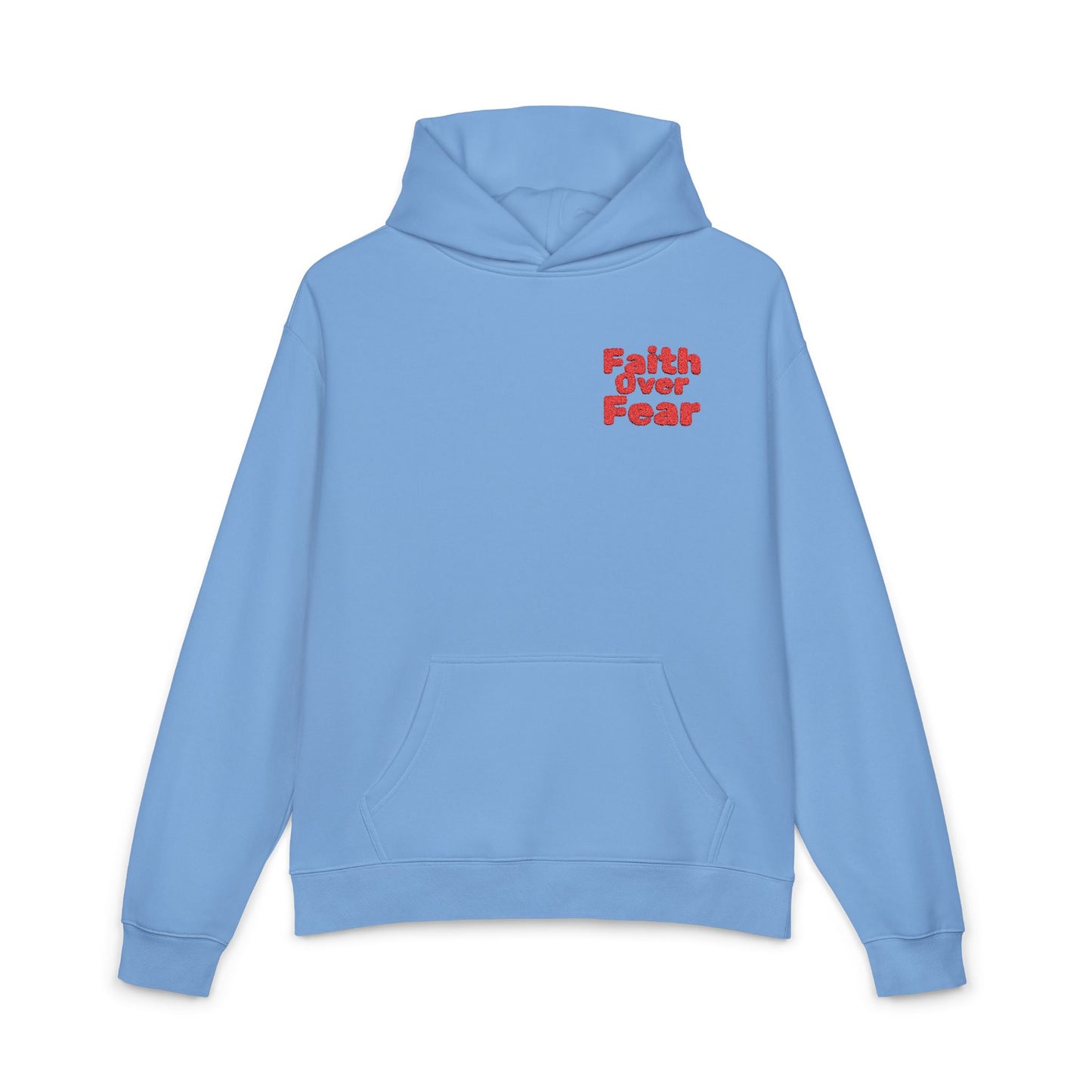 Faith Over Fear Hoodie — Inspirational Christian Relaxed Pullover