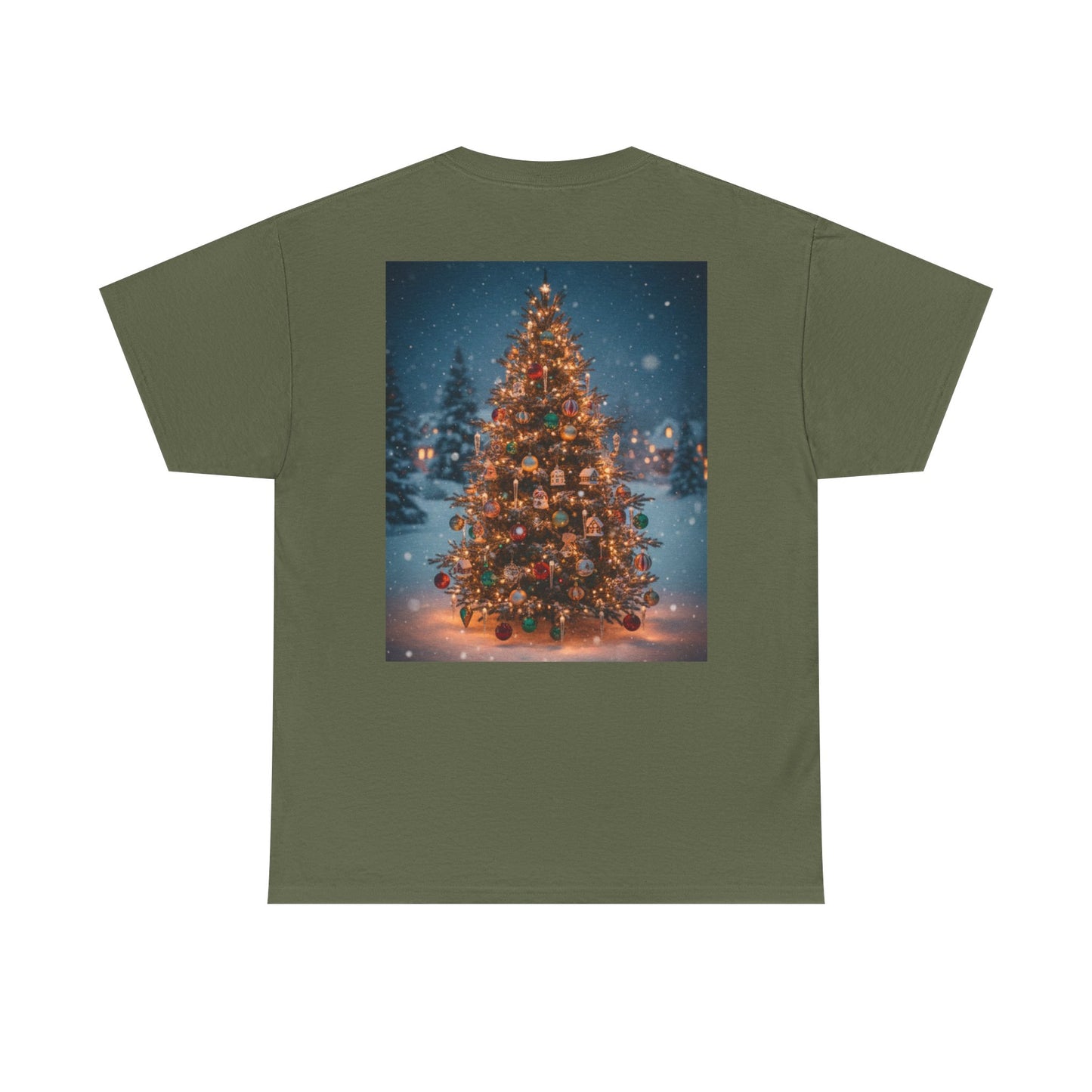 Faith Over Fear Christmas T‑Shirt — Holiday Tree Graphic Tee