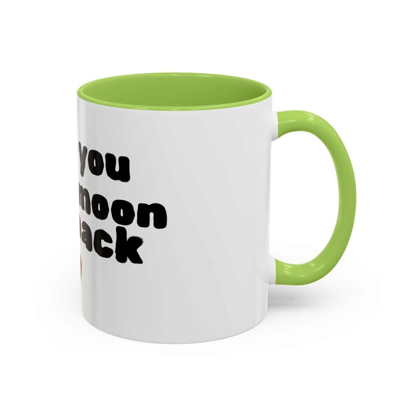 Accent Coffee Mug — "I Love You to the Moon and Back" Romantic Black-Accent Coffee Mug