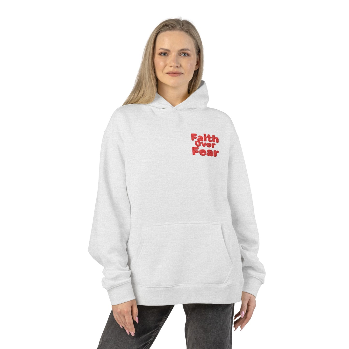 Faith Over Fear Hoodie — Inspirational Christian Relaxed Pullover