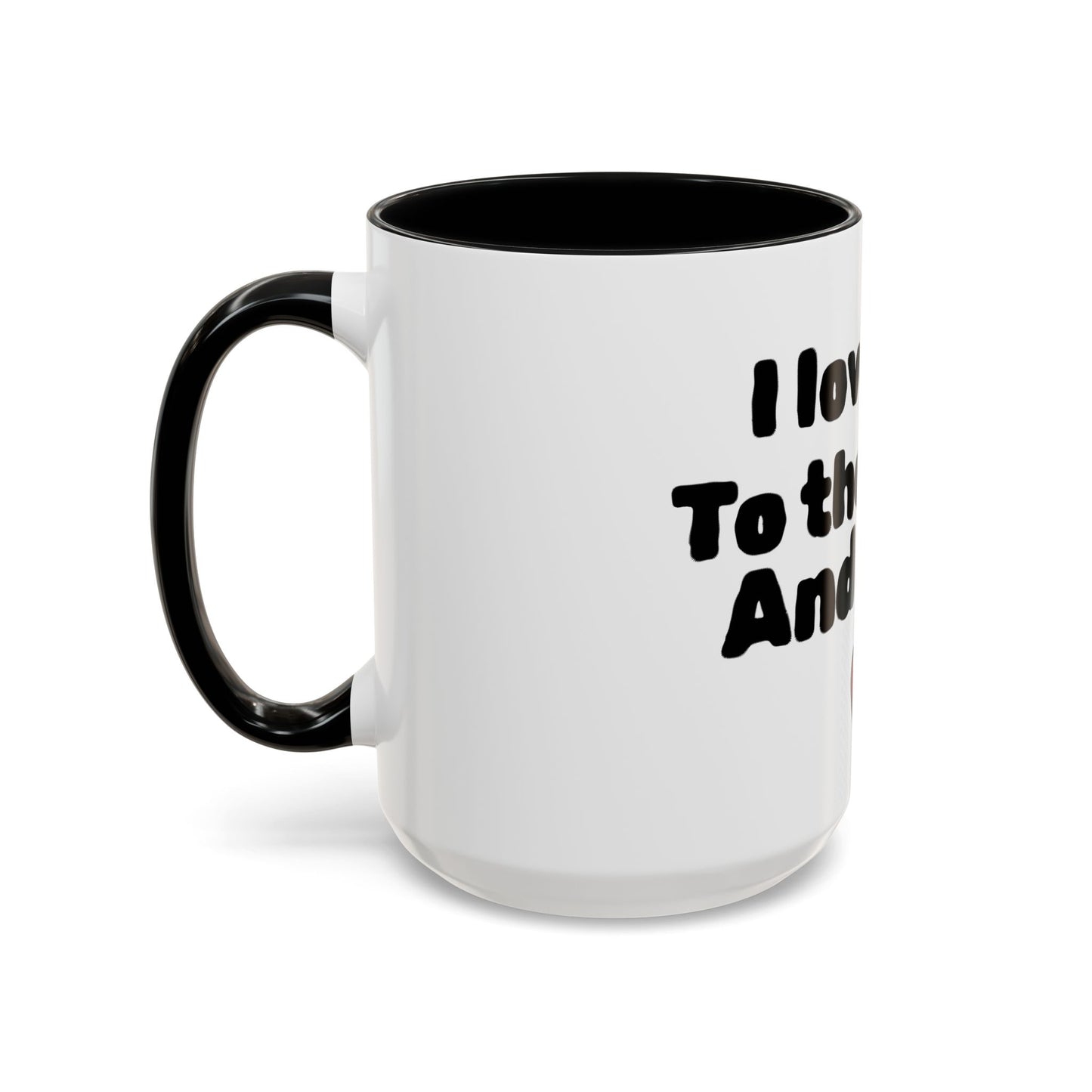 Accent Coffee Mug — "I Love You to the Moon and Back" Romantic Black-Accent Coffee Mug