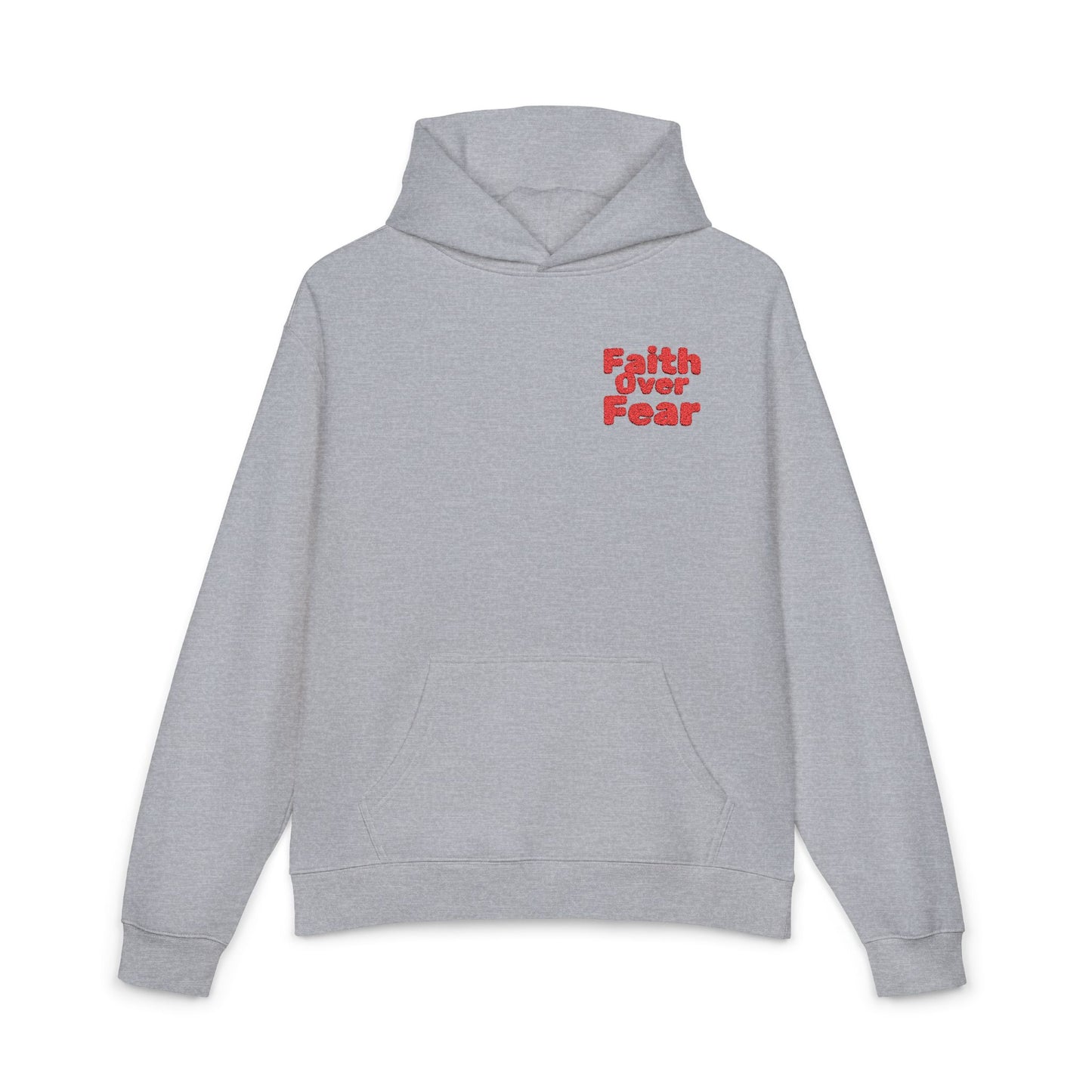 Faith Over Fear Hoodie — Inspirational Christian Relaxed Pullover