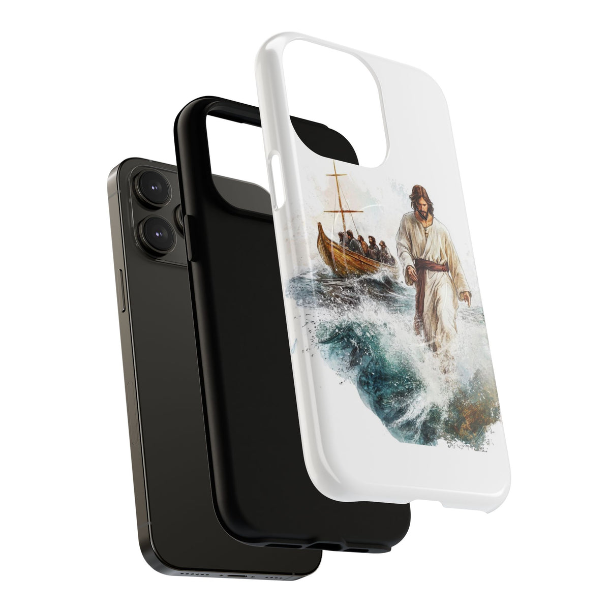 Phone Case — Jesus Walking on Water Design (Tough Magnetic)