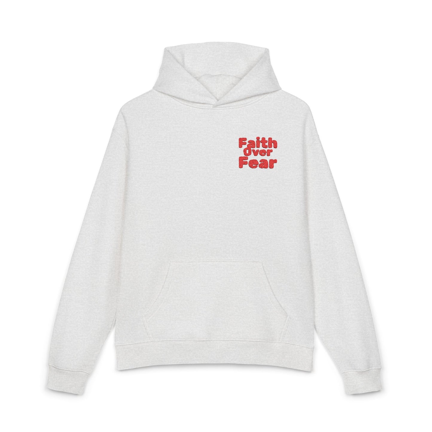 Faith Over Fear Hoodie — Inspirational Christian Relaxed Pullover