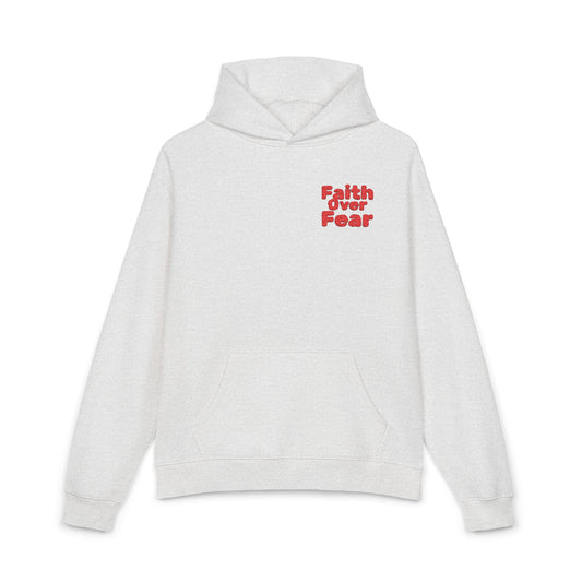 Faith Over Fear Hoodie — Inspirational Christian Relaxed Pullover
