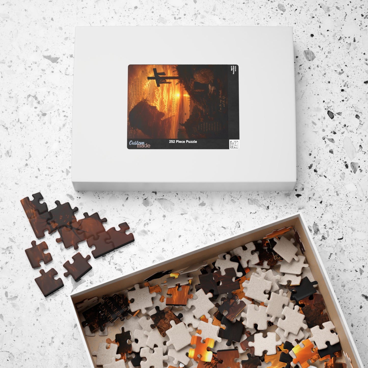 Christian Sunset Cross Puzzle — Inspirational Religious Jigsaw (110–1014 pcs)