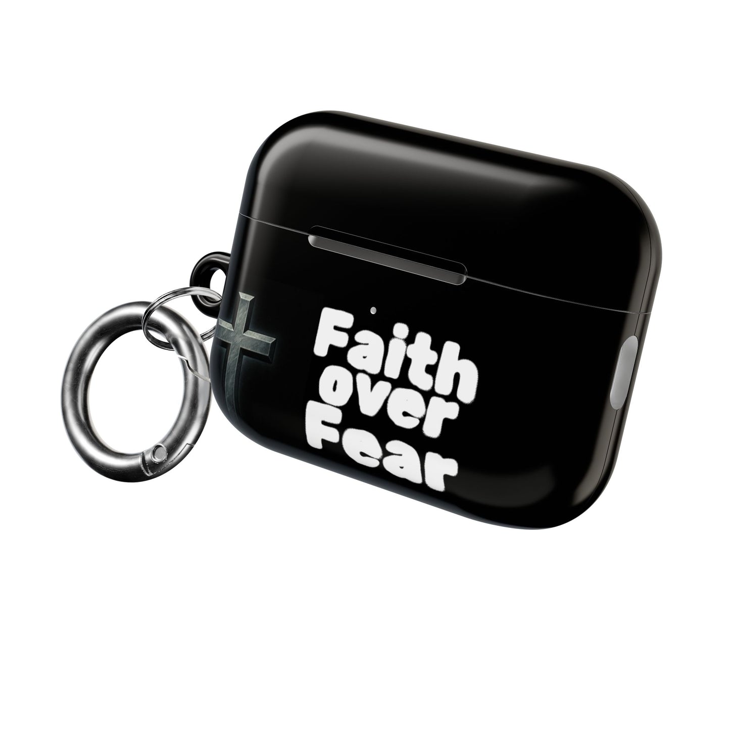 Faith Over Fear AirPod Case — Christian Cross Protective Cover