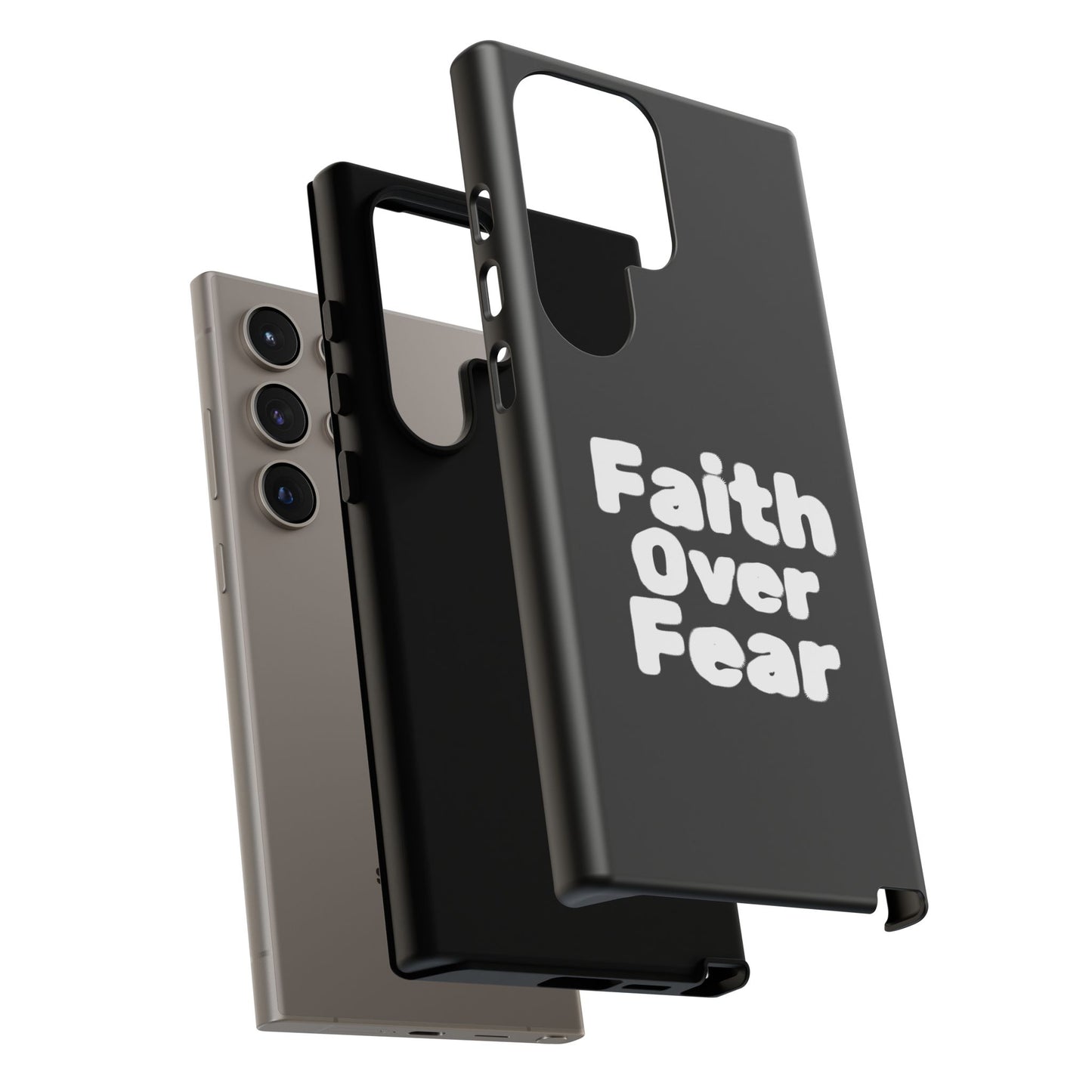 Faith Over Fear Phone Case, Inspirational Case, Motivational Gift, Tough Phone Cover, Unique Cell Protector, Modern Design