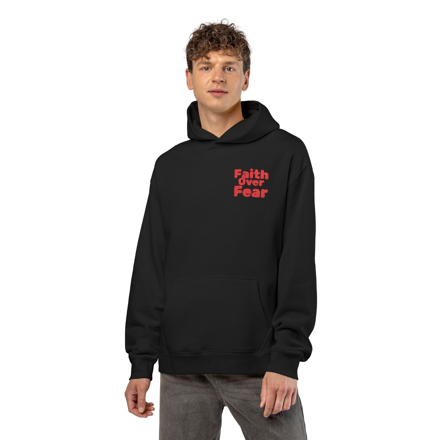 Faith Over Fear Hoodie — Inspirational Christian Relaxed Pullover