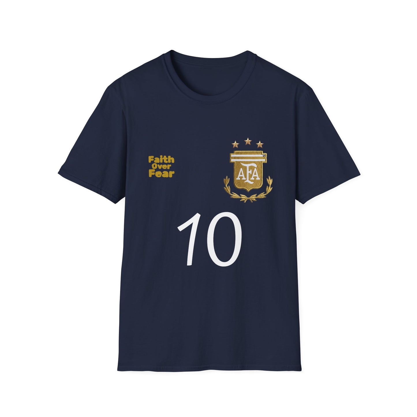 Faith Over Fear T-Shirt — AFA Crest Inspirational Graphic Tee