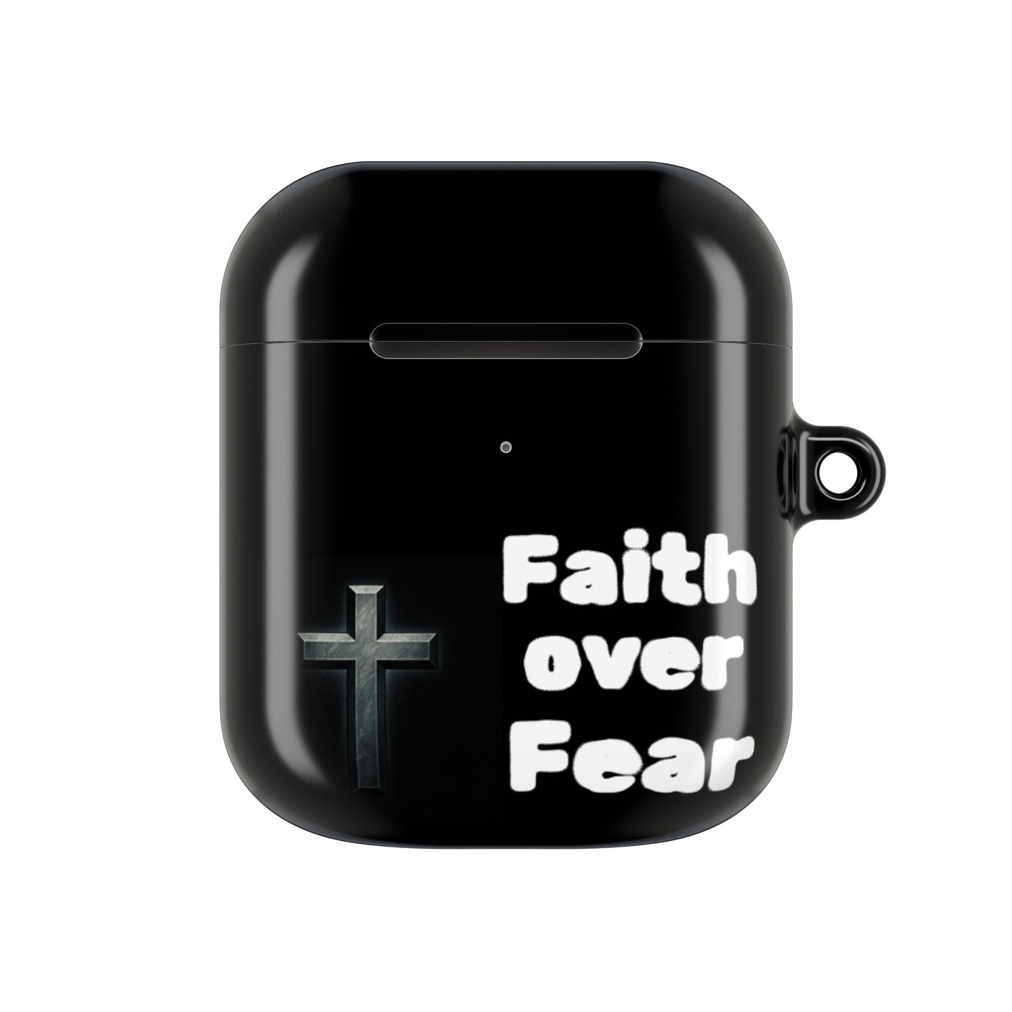 Faith Over Fear AirPod Case — Christian Cross Protective Cover