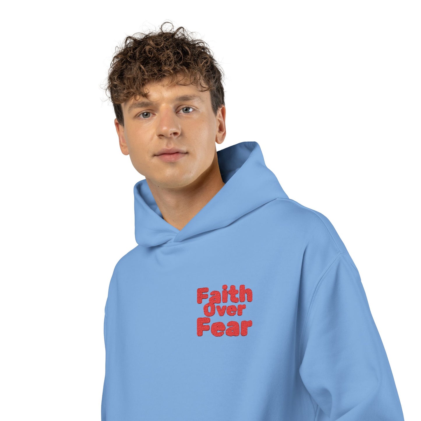 Faith Over Fear Hoodie — Inspirational Christian Relaxed Pullover