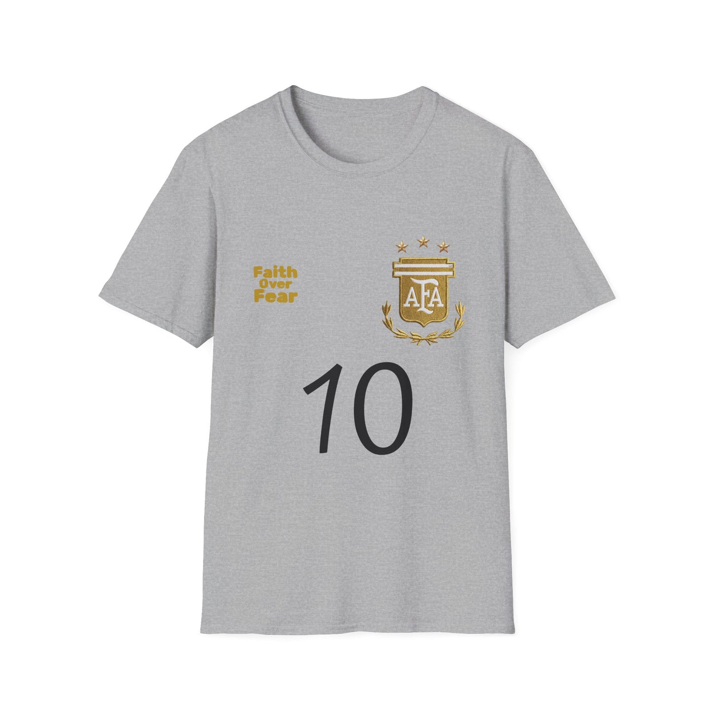 Faith Over Fear T-Shirt — AFA Crest Inspirational Graphic Tee