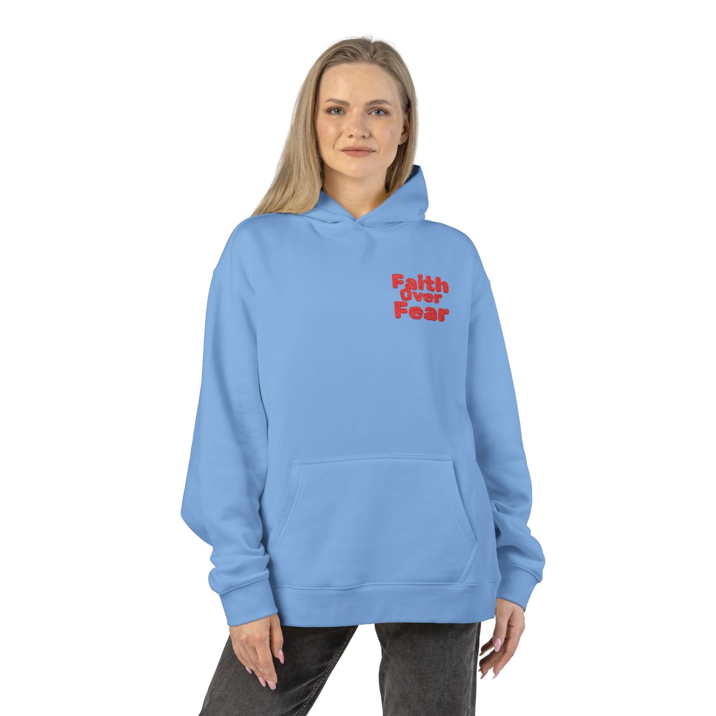 Faith Over Fear Hoodie — Inspirational Christian Relaxed Pullover
