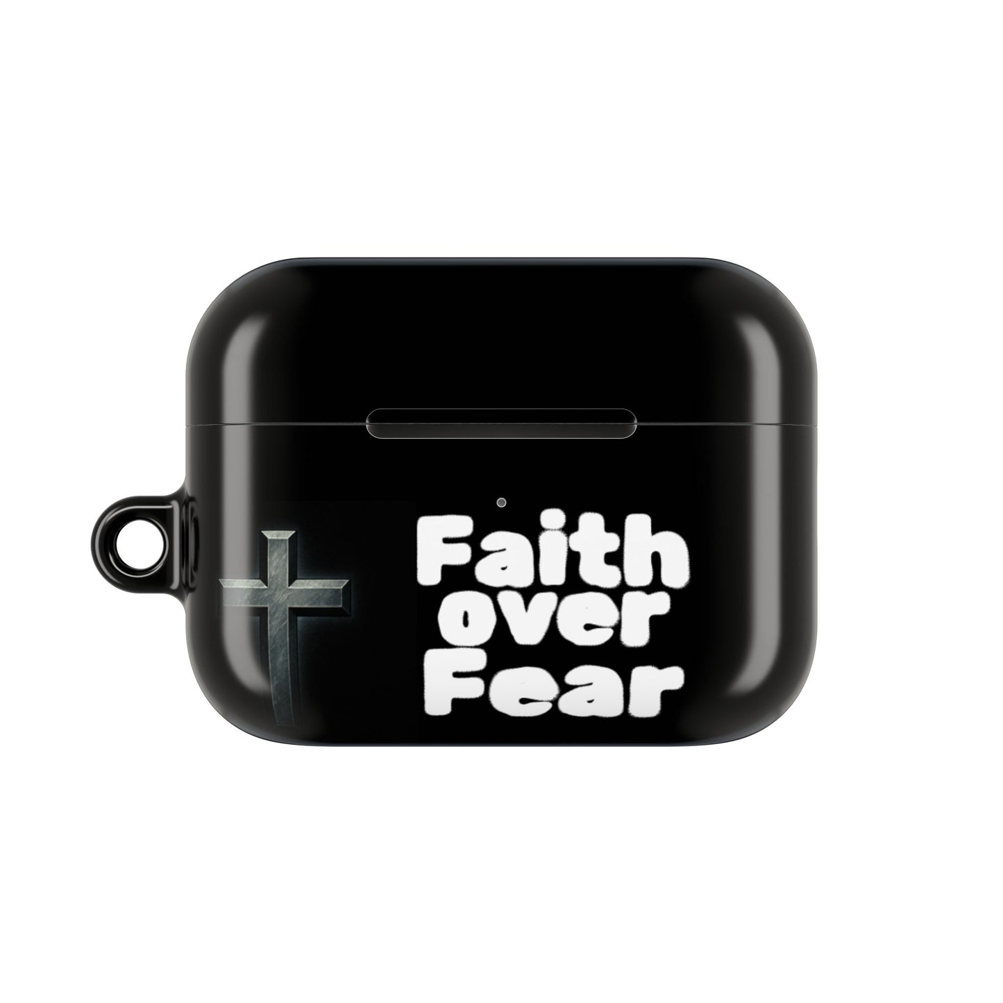 Faith Over Fear AirPod Case — Christian Cross Protective Cover