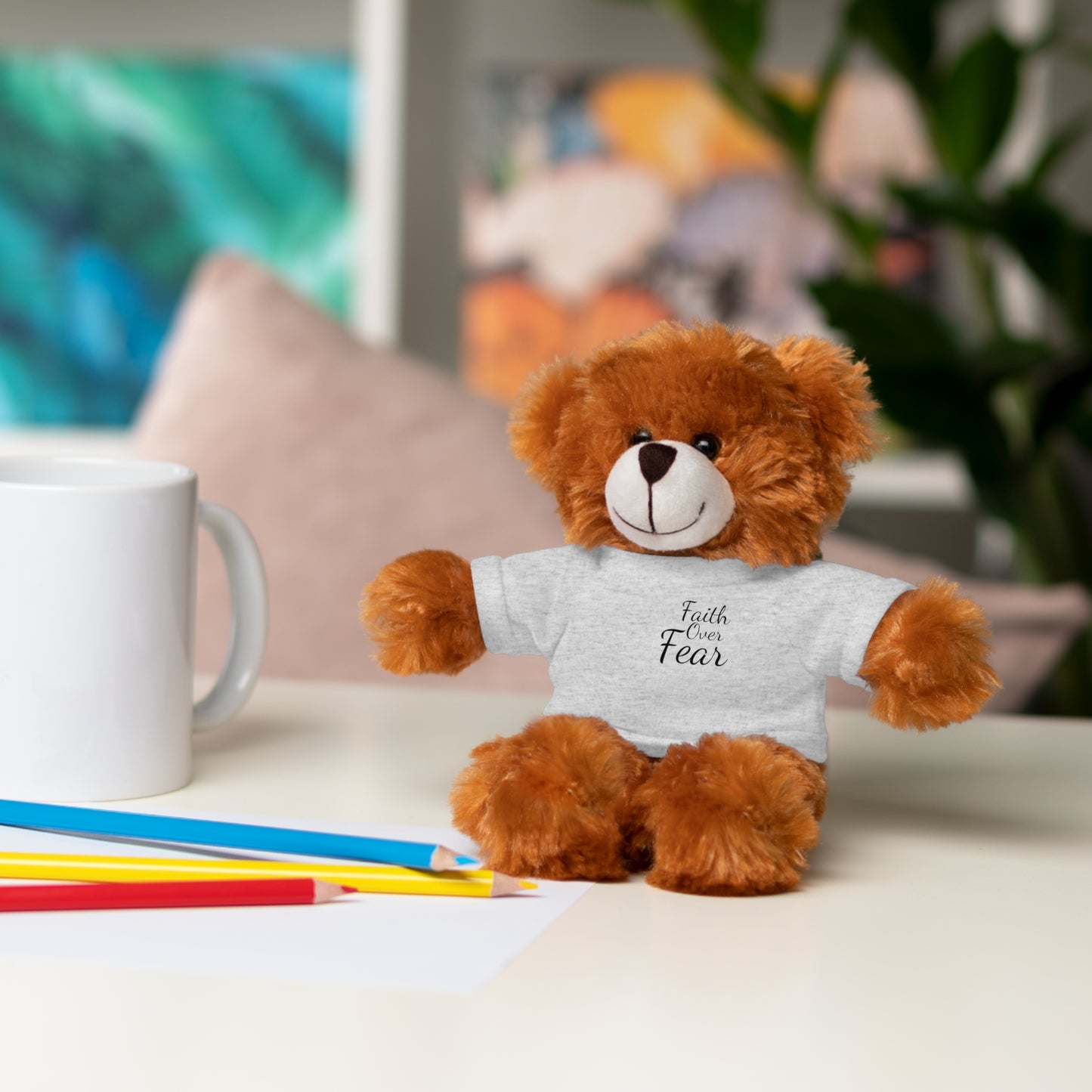 Faith Over Fear Teddy Bear with Tee