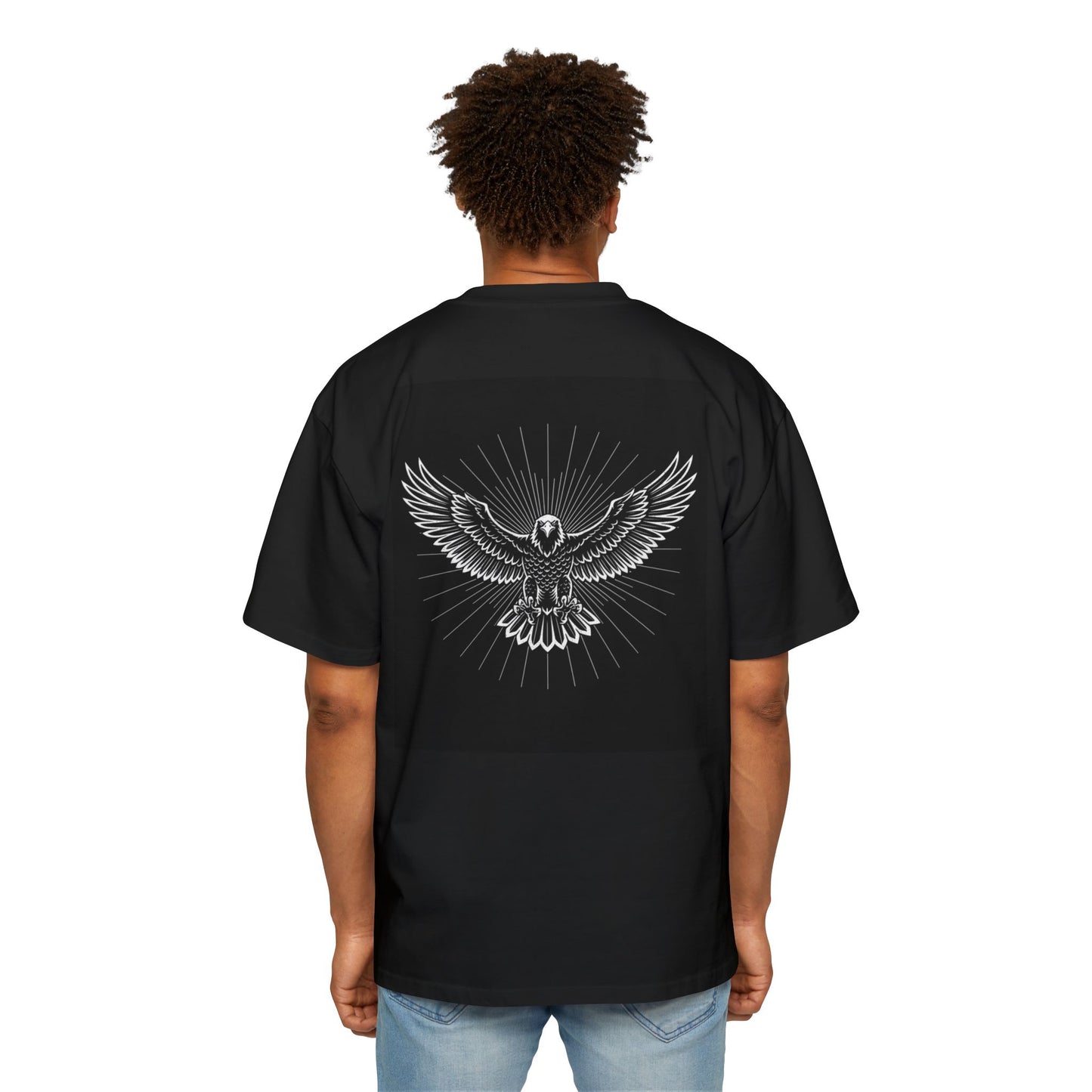 FaithOverFear Oversized Tee — Dove Back Graphic Christian Shirt