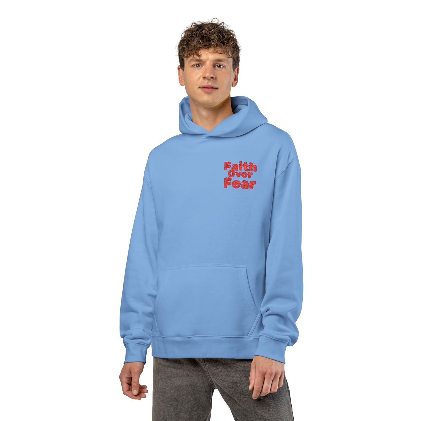 Faith Over Fear Hoodie — Inspirational Christian Relaxed Pullover