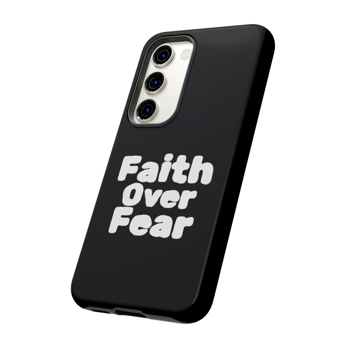 Faith Over Fear Phone Case, Inspirational Case, Motivational Gift, Tough Phone Cover, Unique Cell Protector, Modern Design
