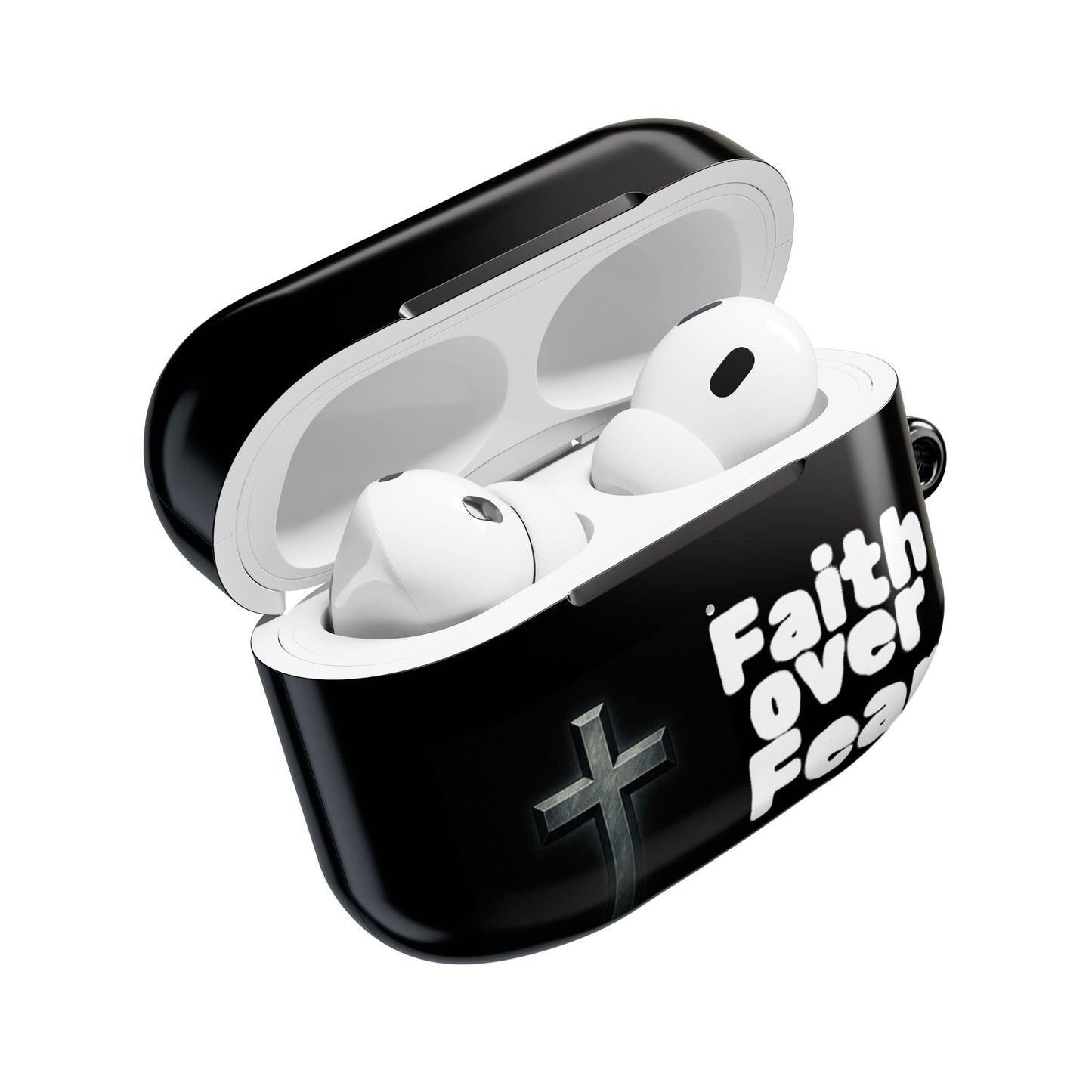 Faith Over Fear AirPod Case — Christian Cross Protective Cover