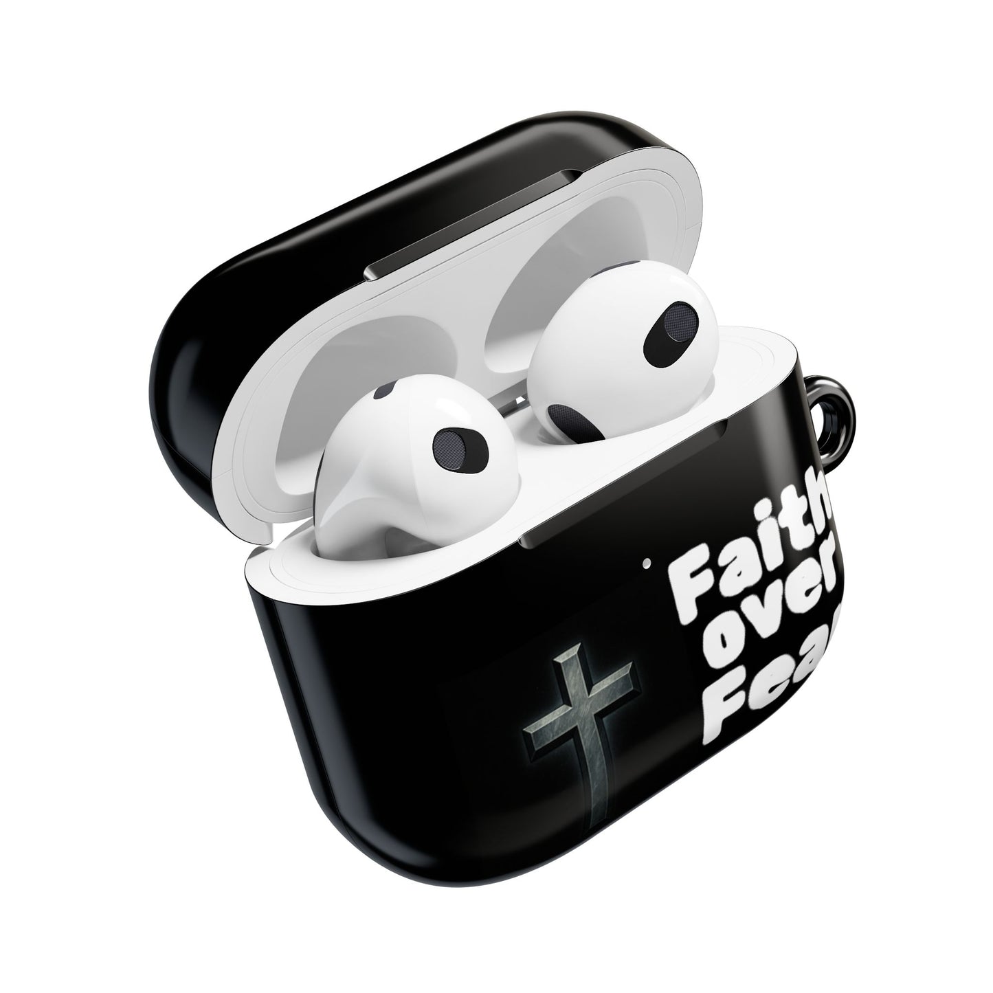 Faith Over Fear AirPod Case — Christian Cross Protective Cover