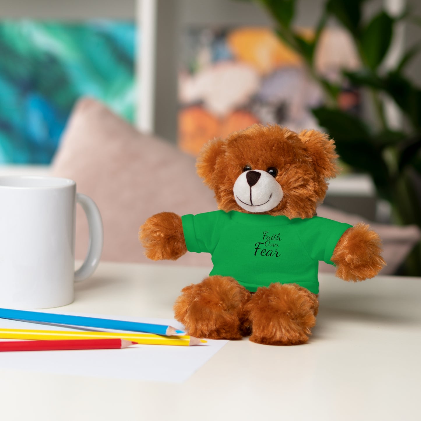 Faith Over Fear Teddy Bear with Tee
