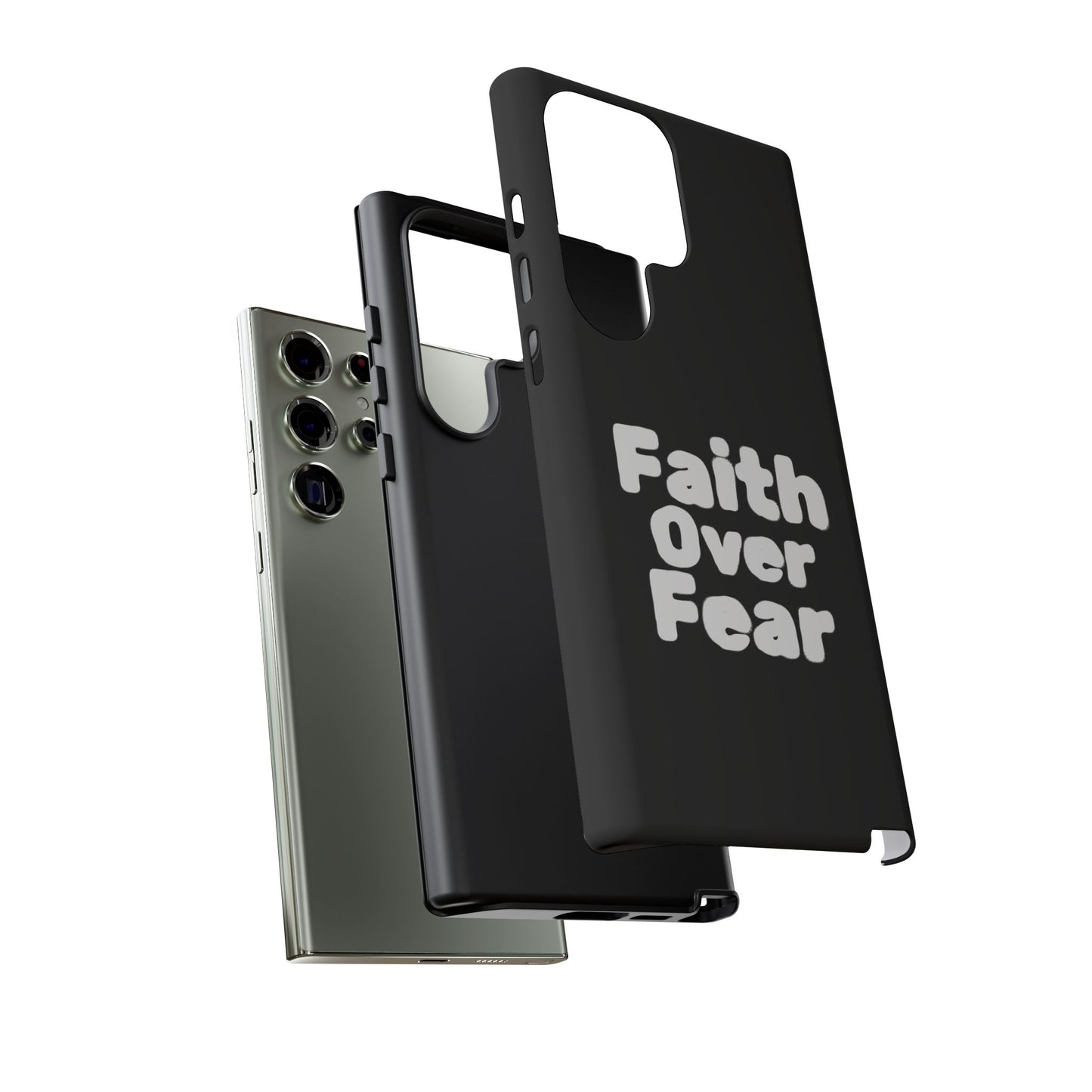Faith Over Fear Phone Case, Inspirational Case, Motivational Gift, Tough Phone Cover, Unique Cell Protector, Modern Design