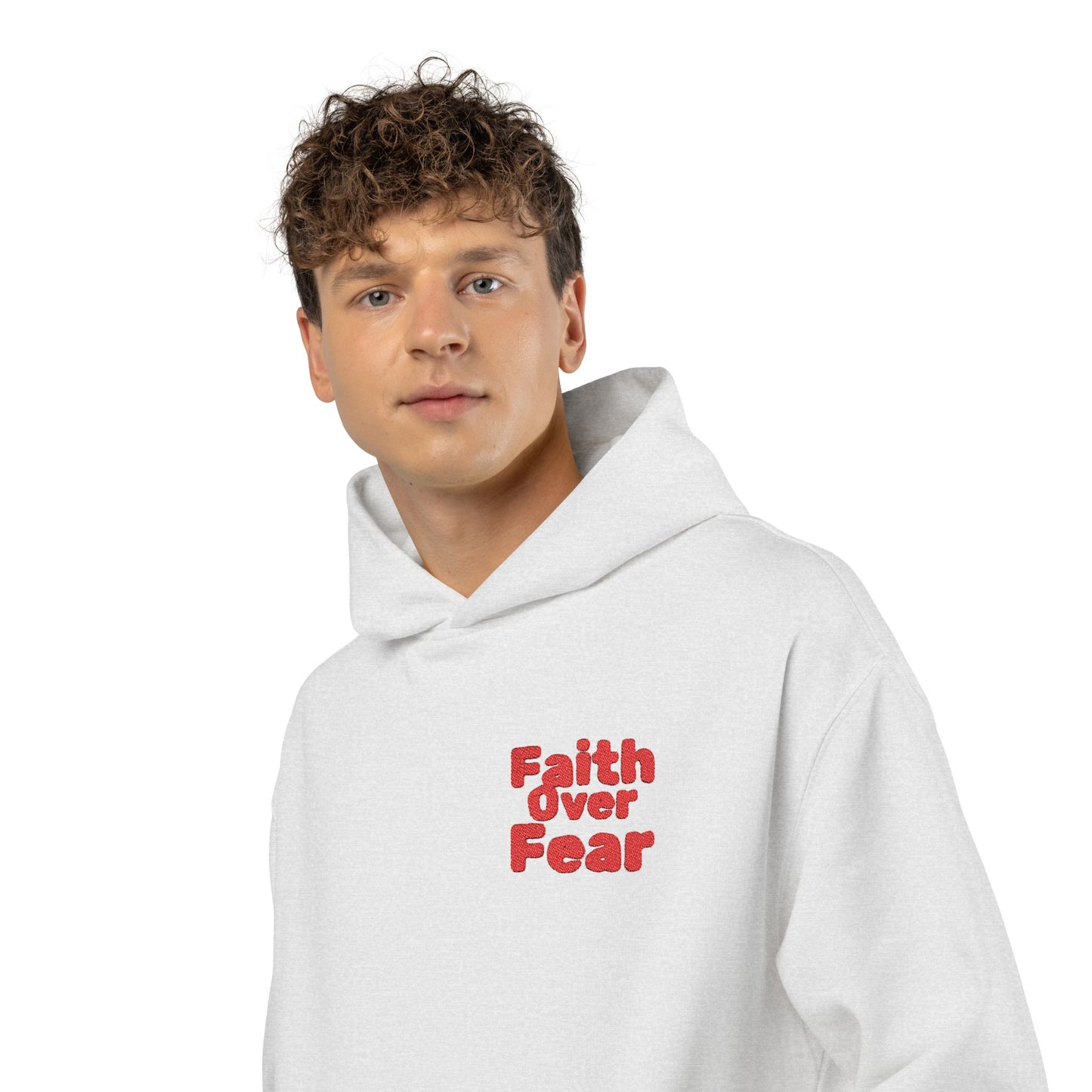 Faith Over Fear Hoodie — Inspirational Christian Relaxed Pullover