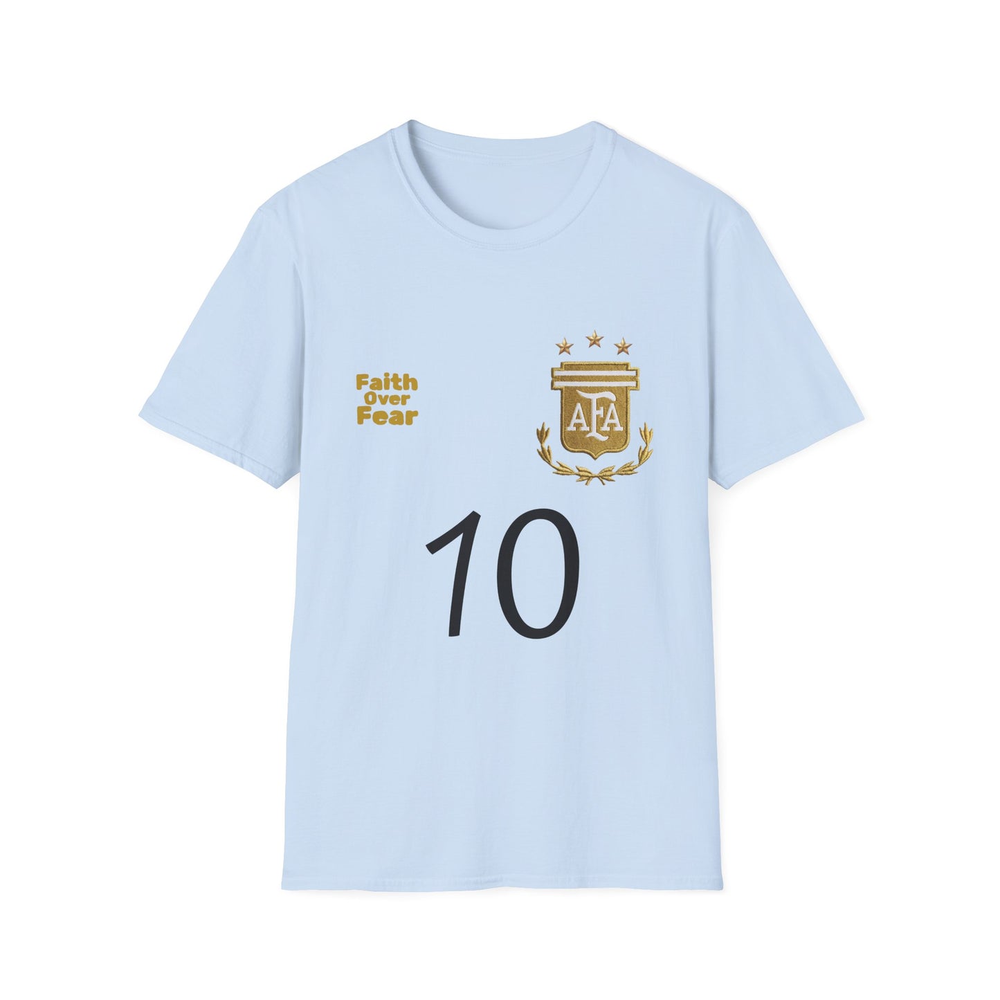 Faith Over Fear T-Shirt — AFA Crest Inspirational Graphic Tee