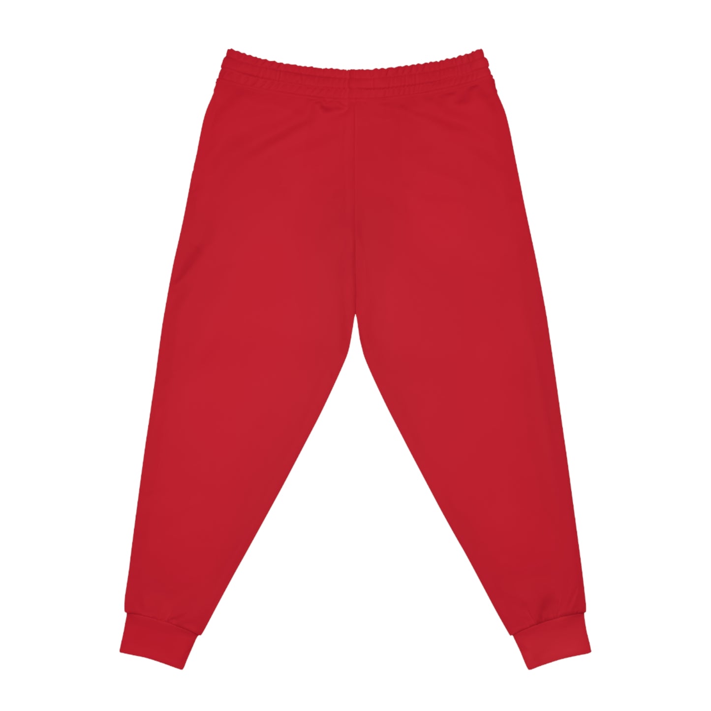 Red Athletic Joggers with Bold Vertical "Ndevu" Graphic — Casual Sport Sweatpants