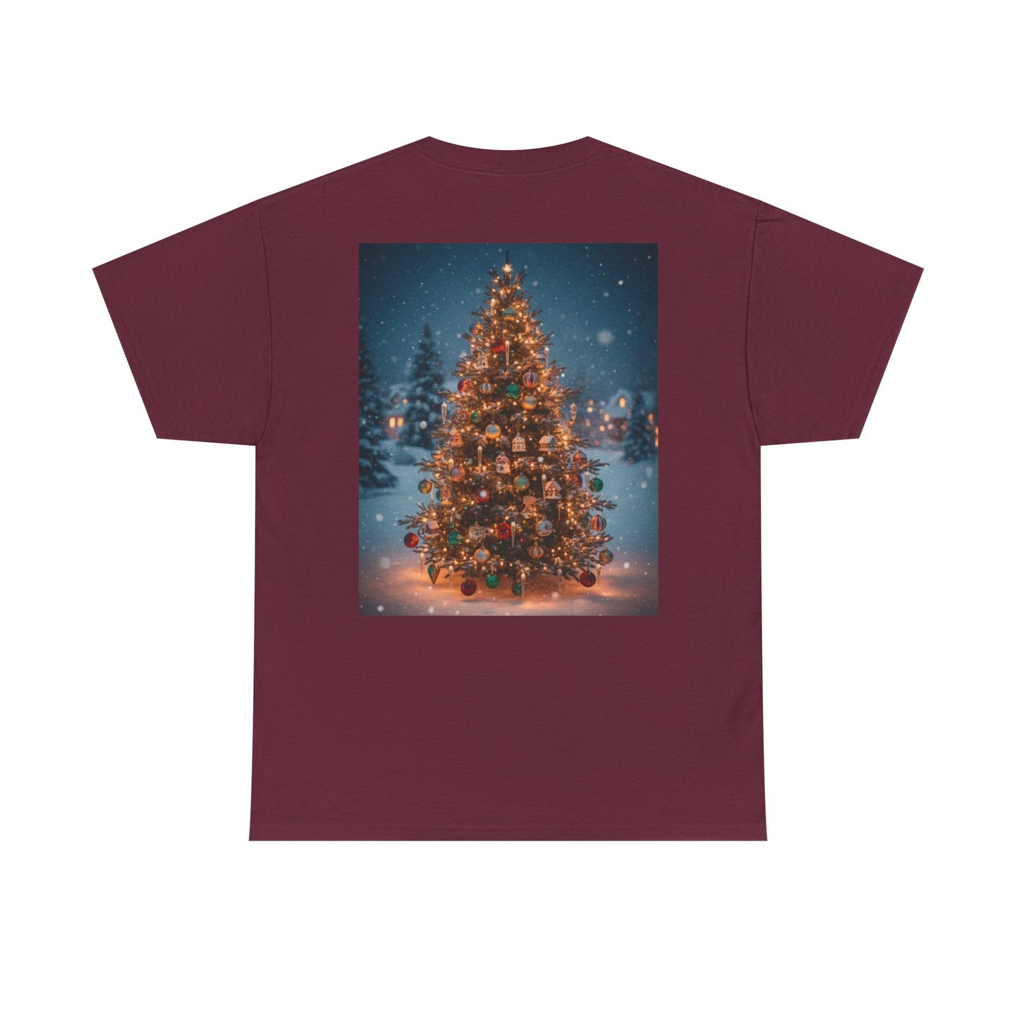 Faith Over Fear Christmas T‑Shirt — Holiday Tree Graphic Tee
