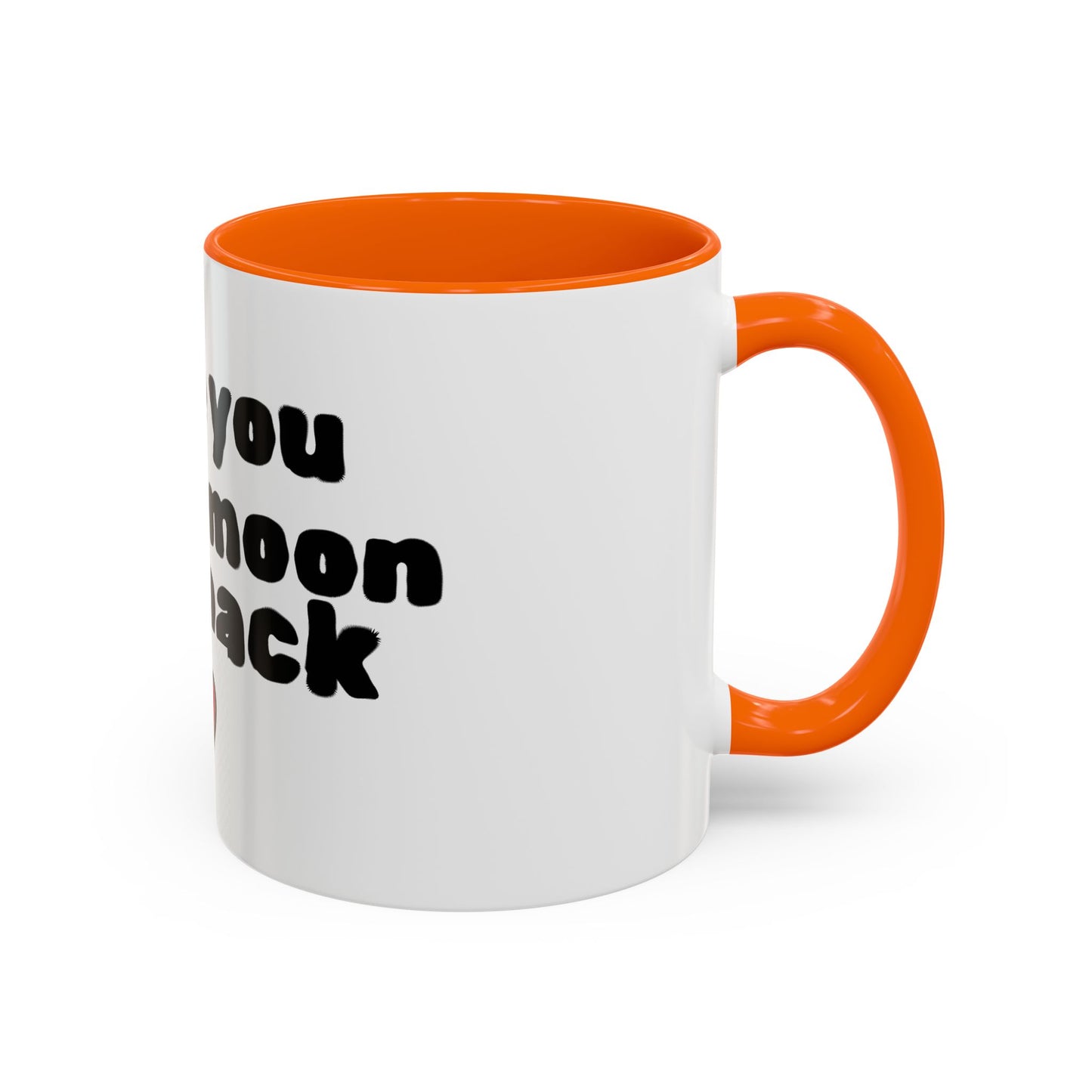 Accent Coffee Mug — "I Love You to the Moon and Back" Romantic Black-Accent Coffee Mug