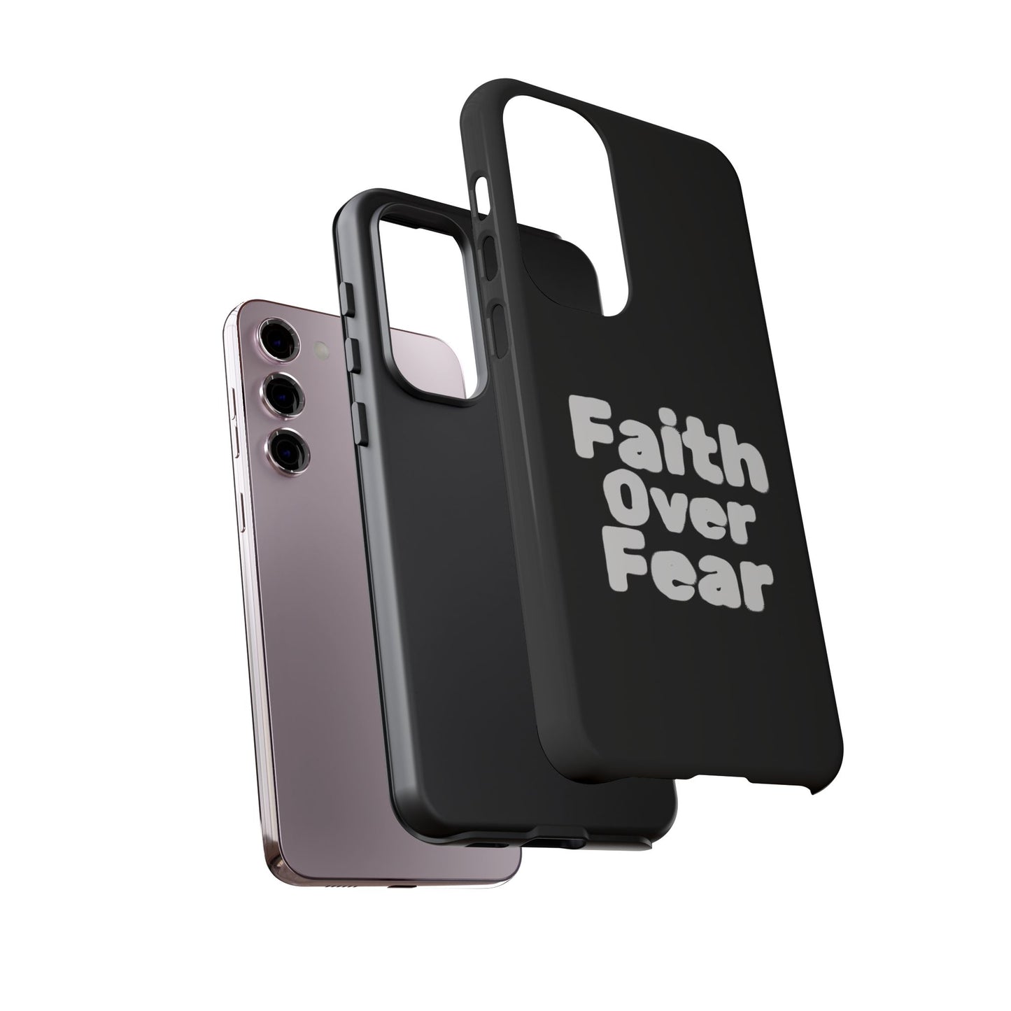 Faith Over Fear Phone Case, Inspirational Case, Motivational Gift, Tough Phone Cover, Unique Cell Protector, Modern Design