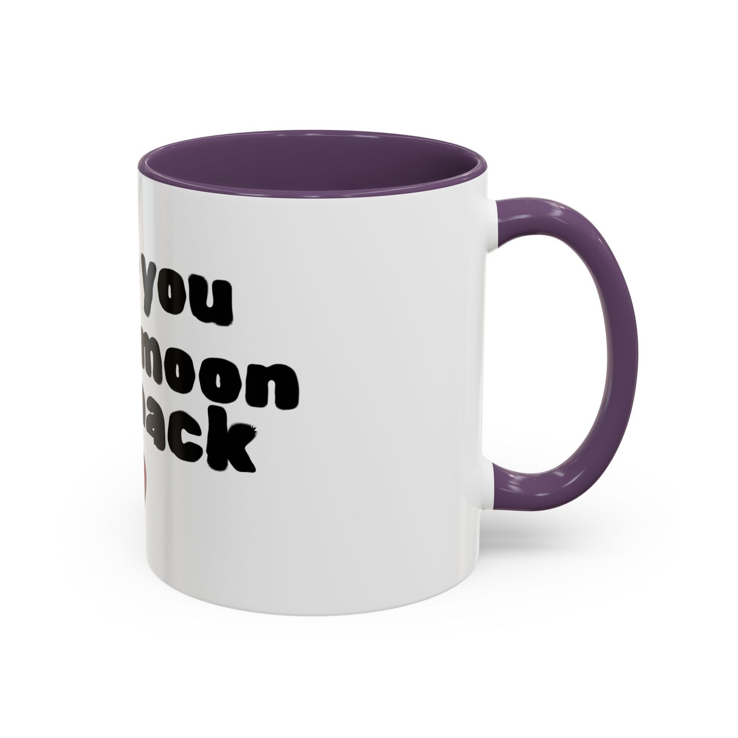 Accent Coffee Mug — "I Love You to the Moon and Back" Romantic Black-Accent Coffee Mug