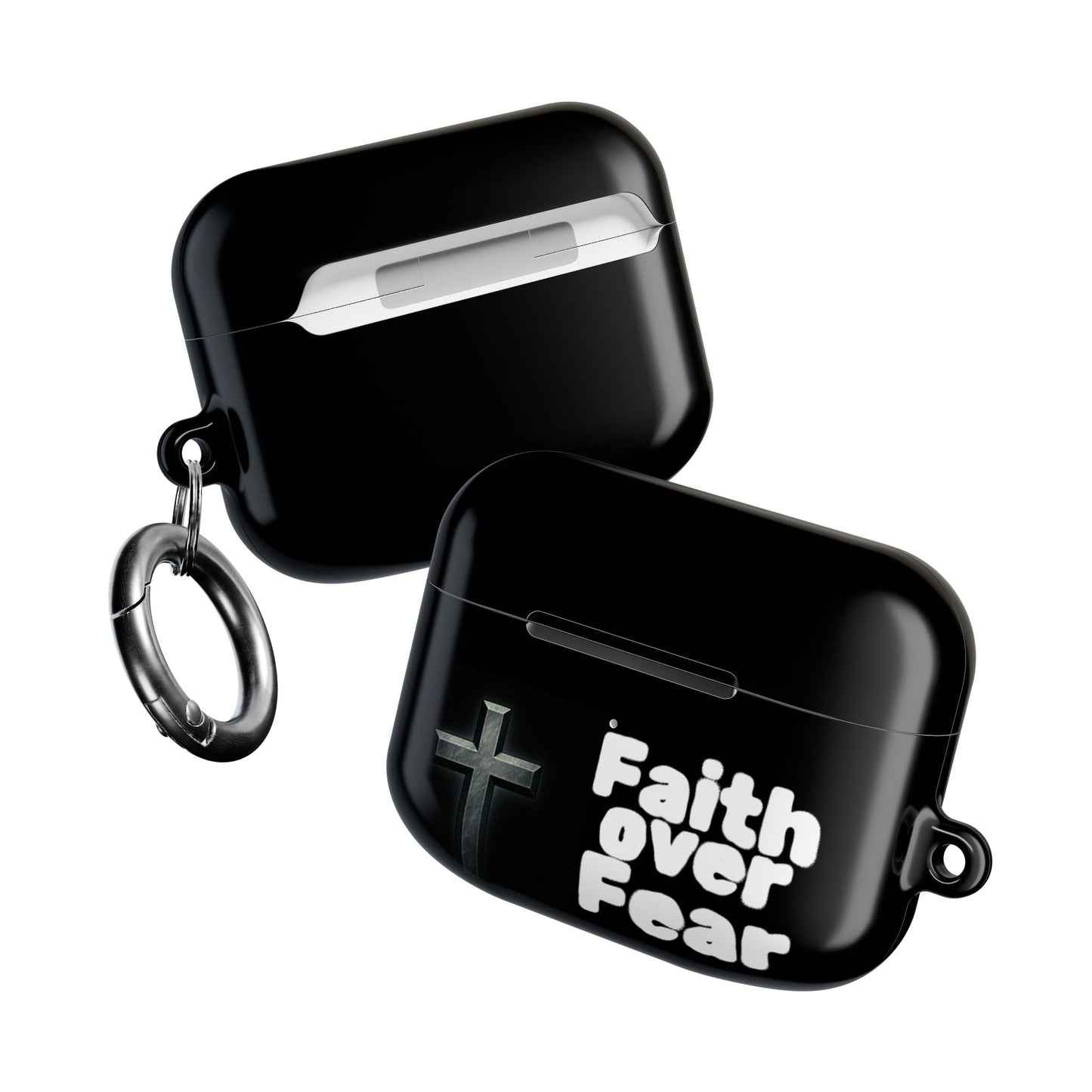 Faith Over Fear AirPod Case — Christian Cross Protective Cover