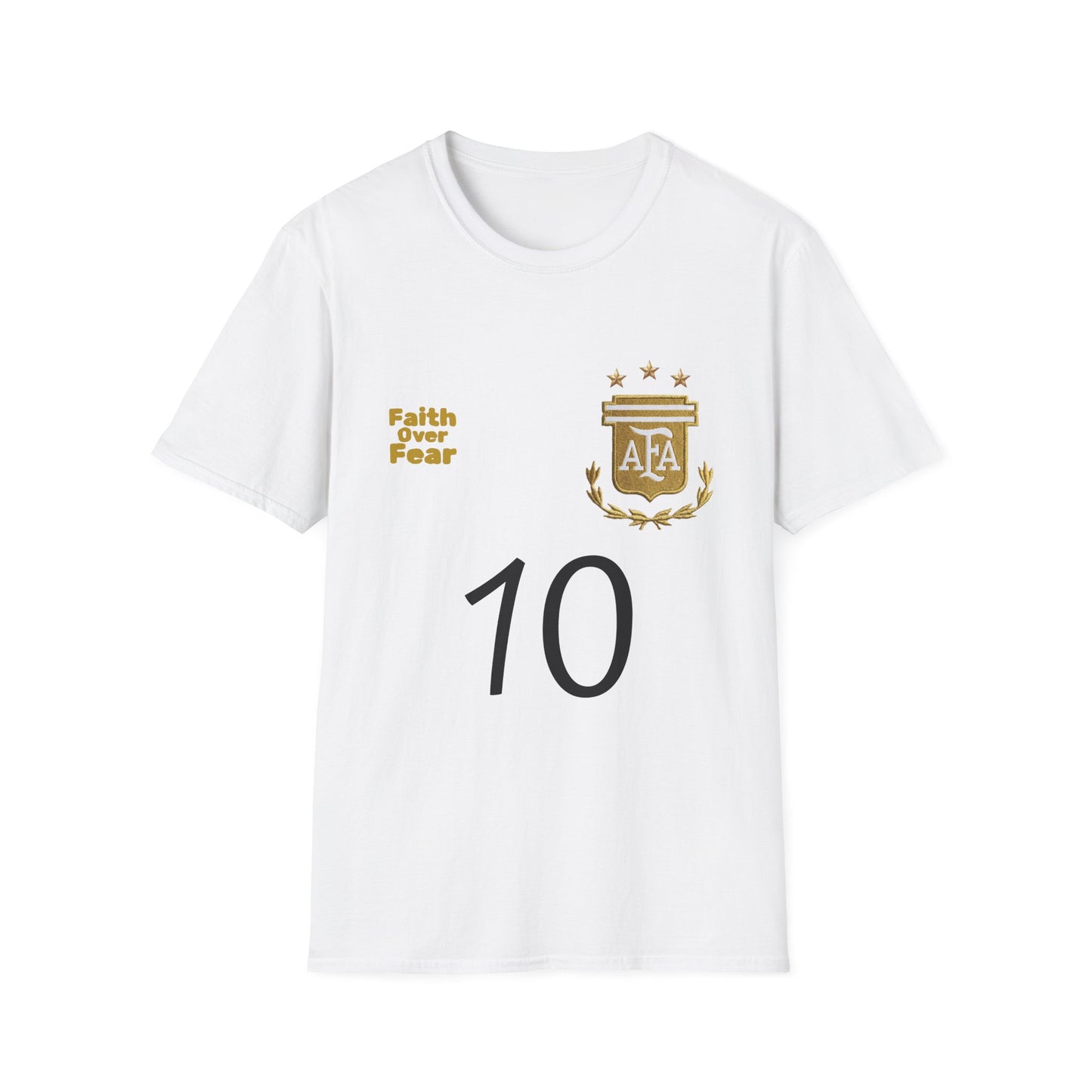 Faith Over Fear T-Shirt — AFA Crest Inspirational Graphic Tee