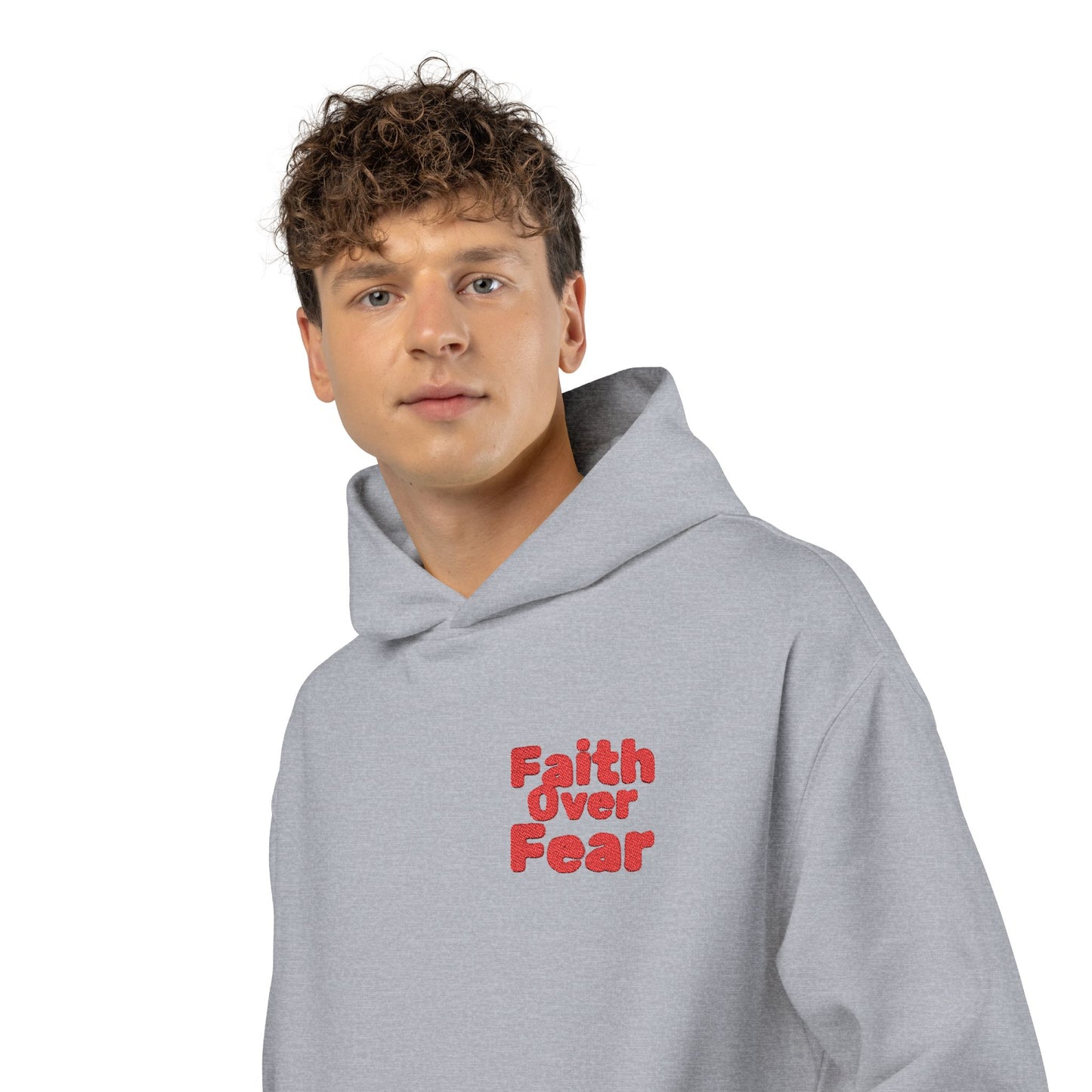 Faith Over Fear Hoodie — Inspirational Christian Relaxed Pullover