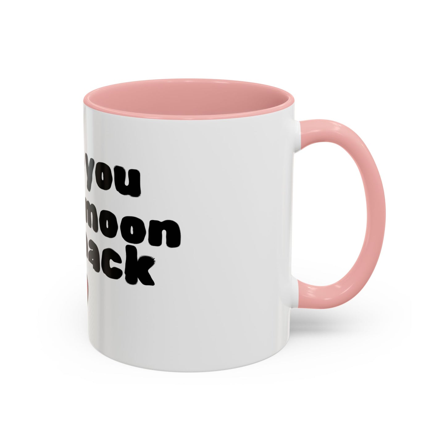 Accent Coffee Mug — "I Love You to the Moon and Back" Romantic Black-Accent Coffee Mug