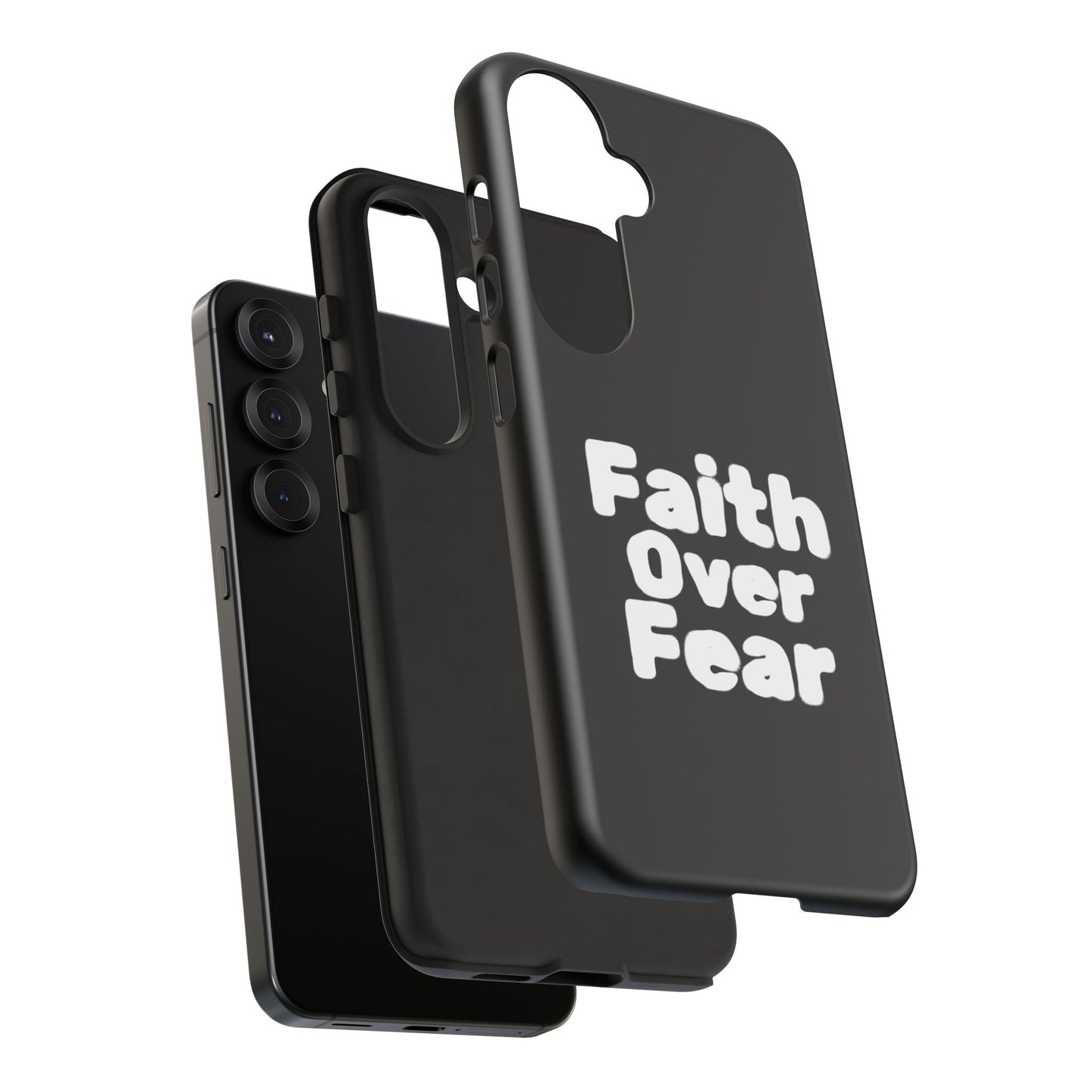 Faith Over Fear Phone Case, Inspirational Case, Motivational Gift, Tough Phone Cover, Unique Cell Protector, Modern Design