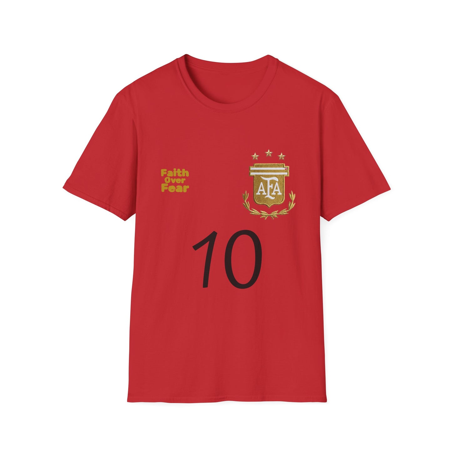 Faith Over Fear T-Shirt — AFA Crest Inspirational Graphic Tee