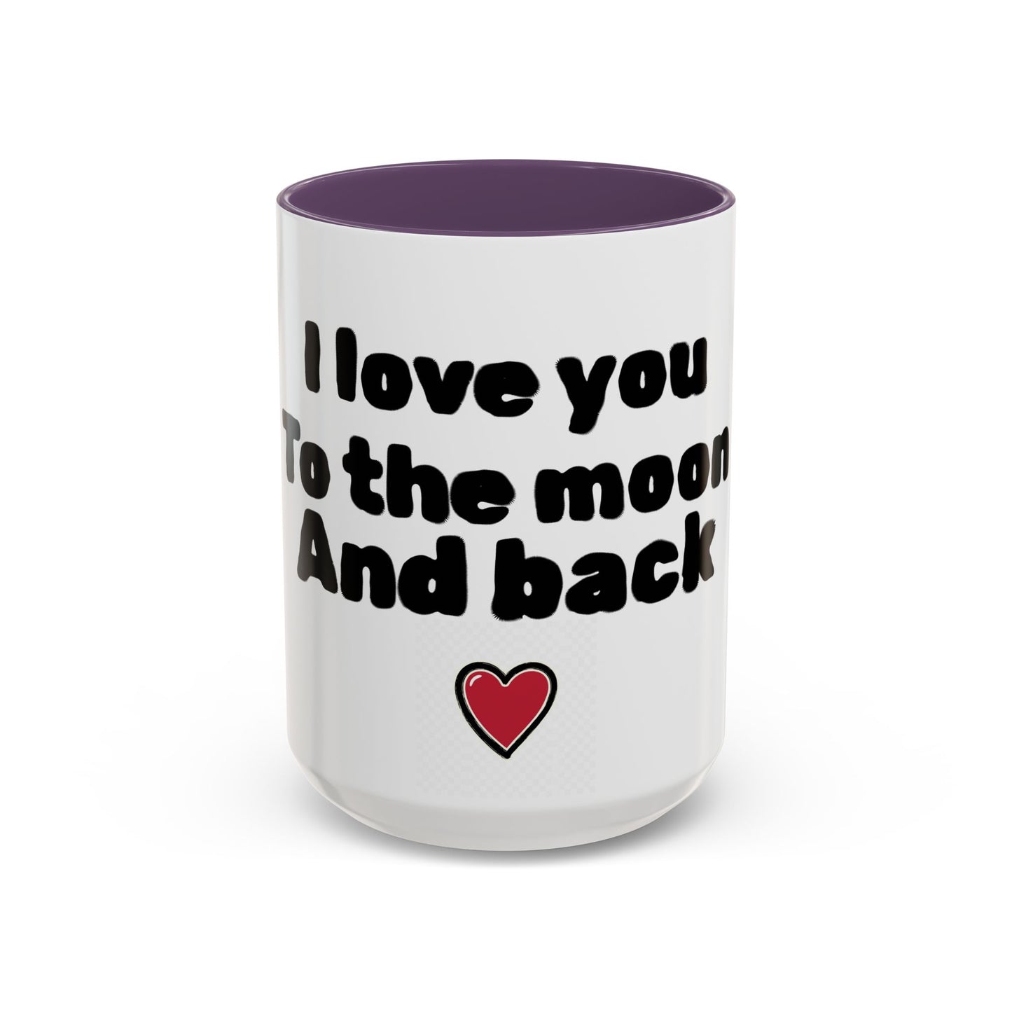 Accent Coffee Mug — "I Love You to the Moon and Back" Romantic Black-Accent Coffee Mug
