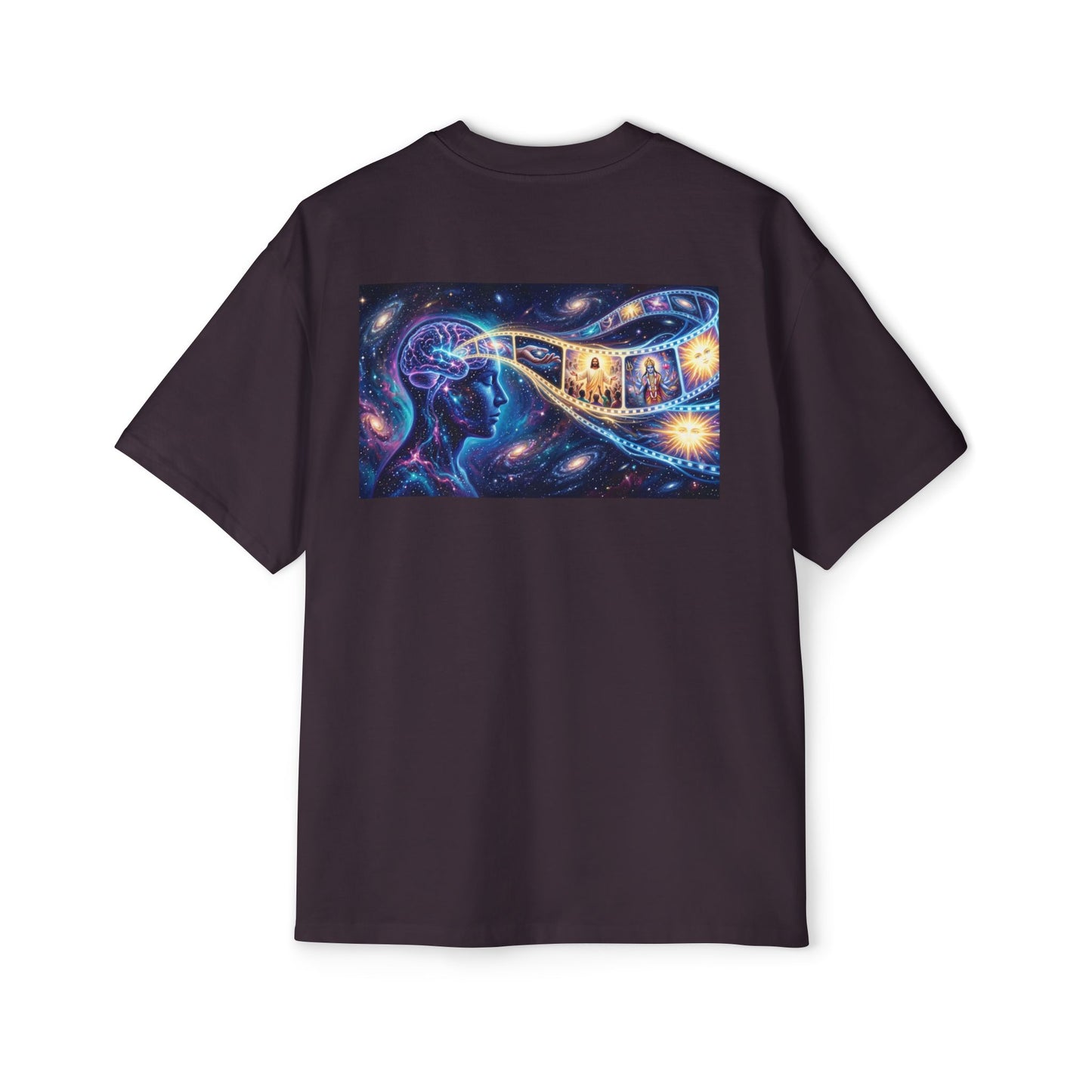 Faith Over Fear Tee — Spiritual Cosmic Backprint Oversized T-Shirt