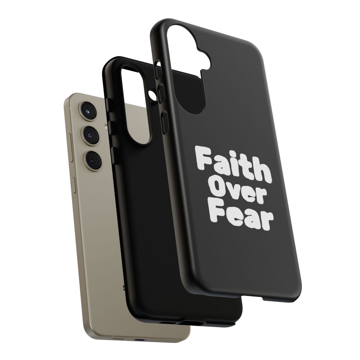 Faith Over Fear Phone Case, Inspirational Case, Motivational Gift, Tough Phone Cover, Unique Cell Protector, Modern Design